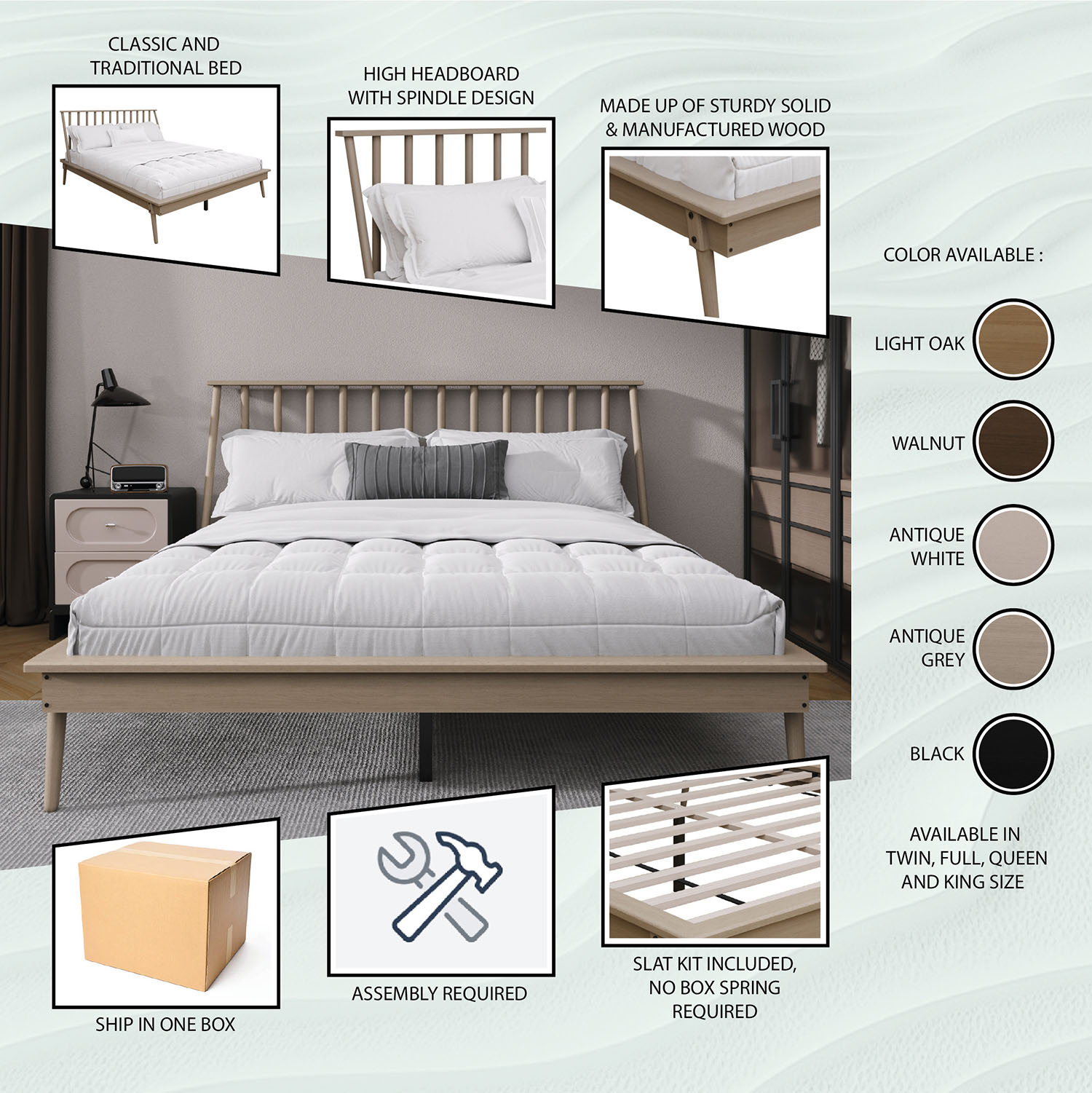 CasePiece C226QPL-AGY-WD beds - View #8