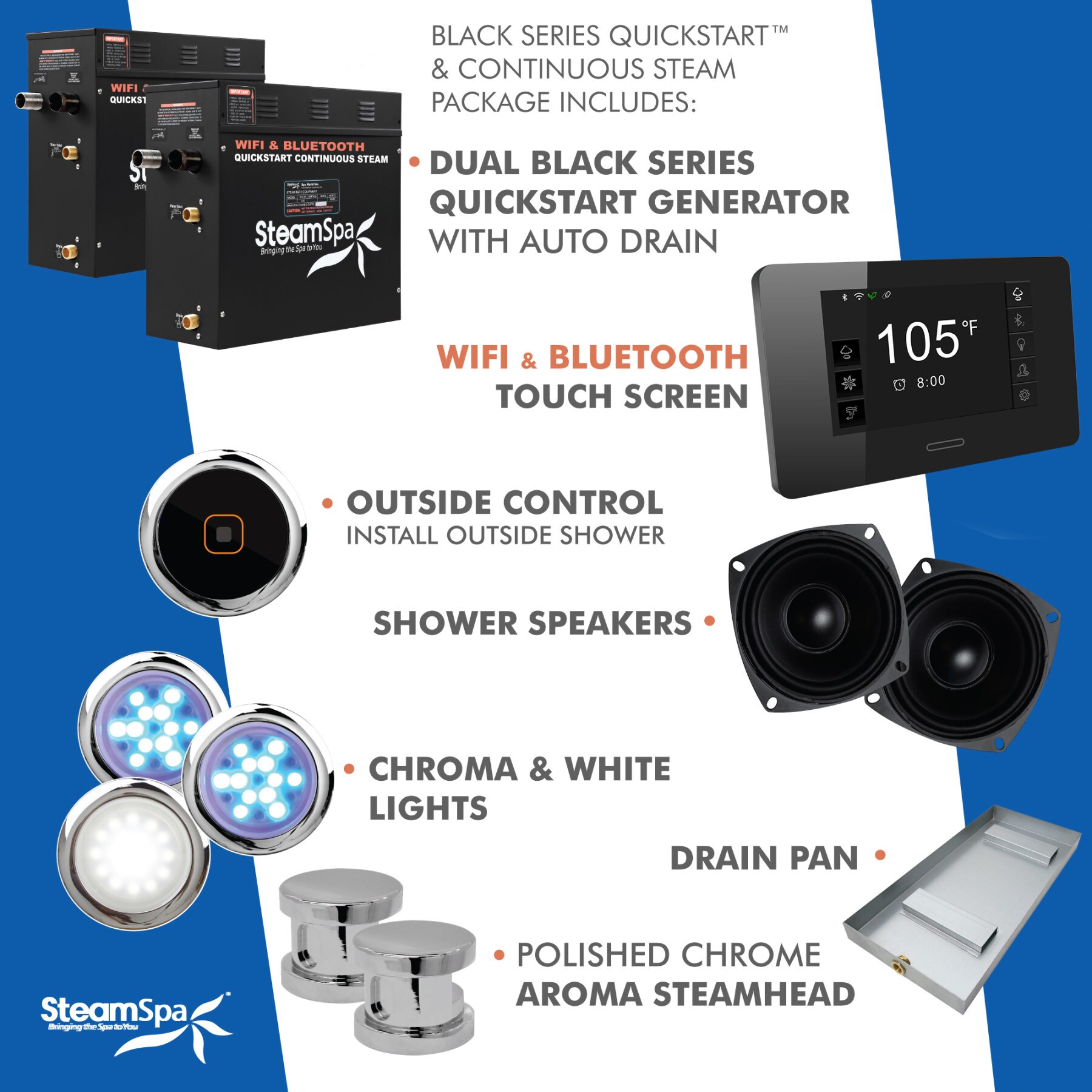 SteamSpa BKT1800CH-A Indoor-Sauna-Components - View #7