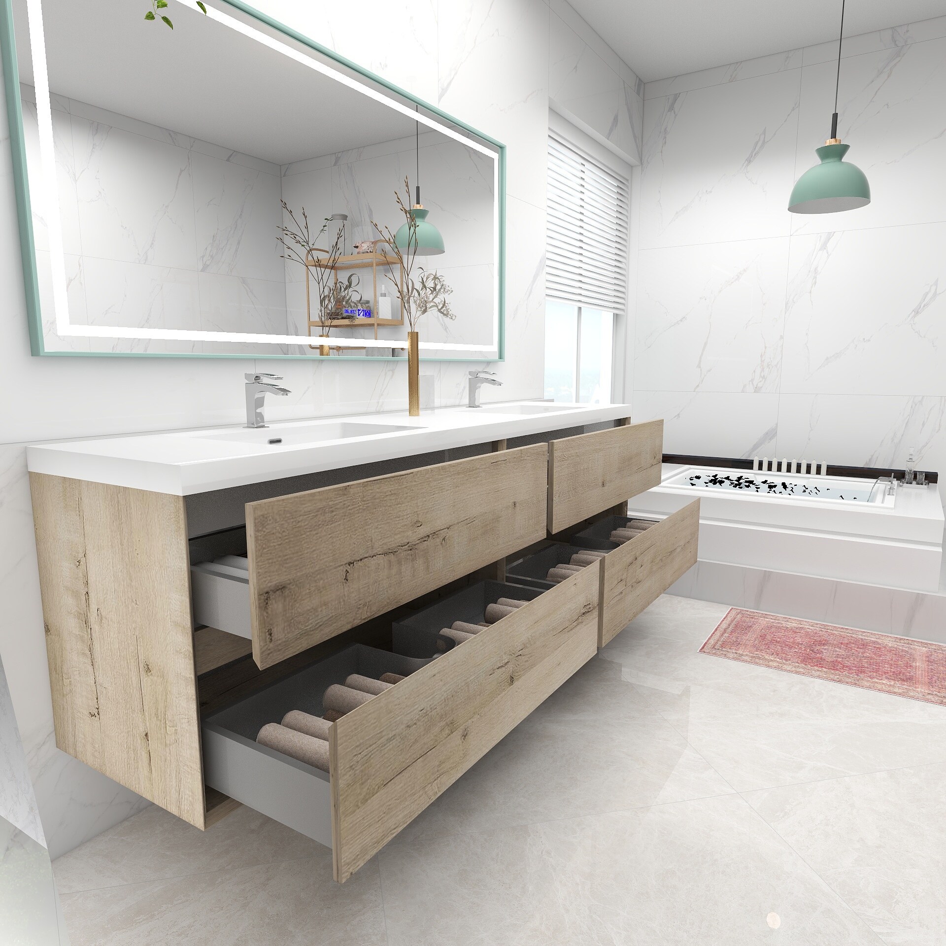 BV Better Vanity SLIM84D-WO Bath-Vanity-Combo - View #7