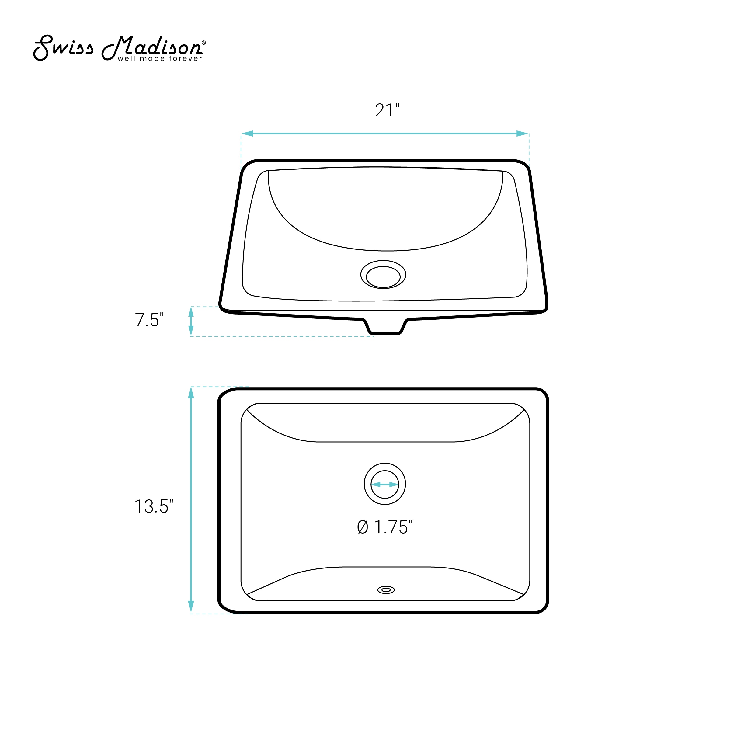 Swiss Madison SM-25-UMLAU01MG Bath-Sink - View #6