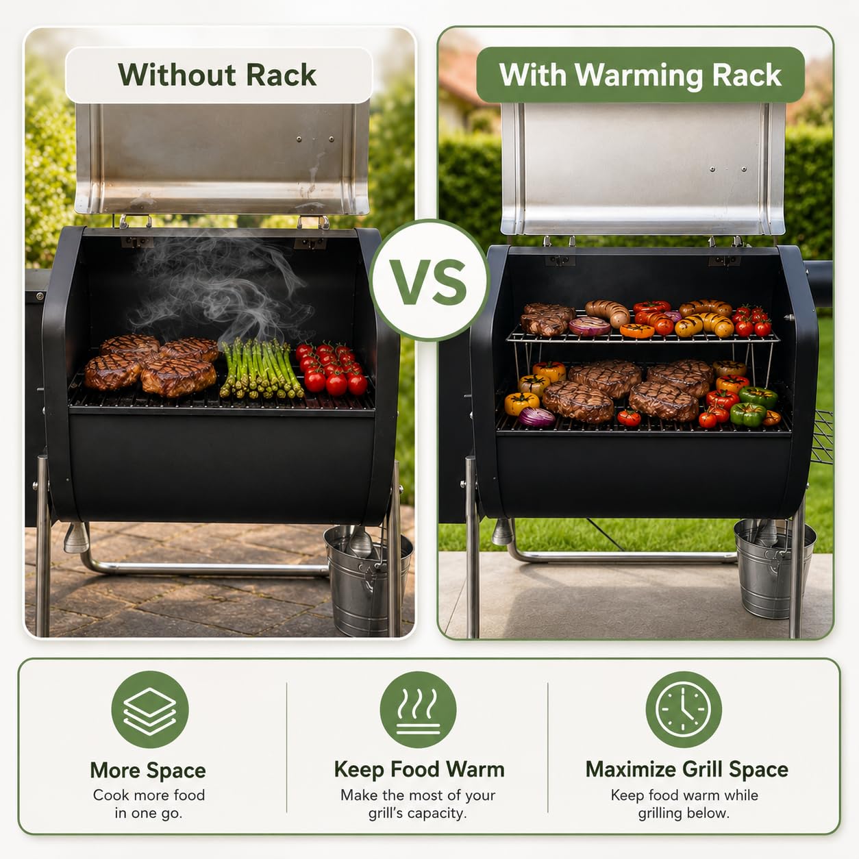 UUDULY LUU0807U136 Gas-Grill-Cookgrates-Warmracks - View #4