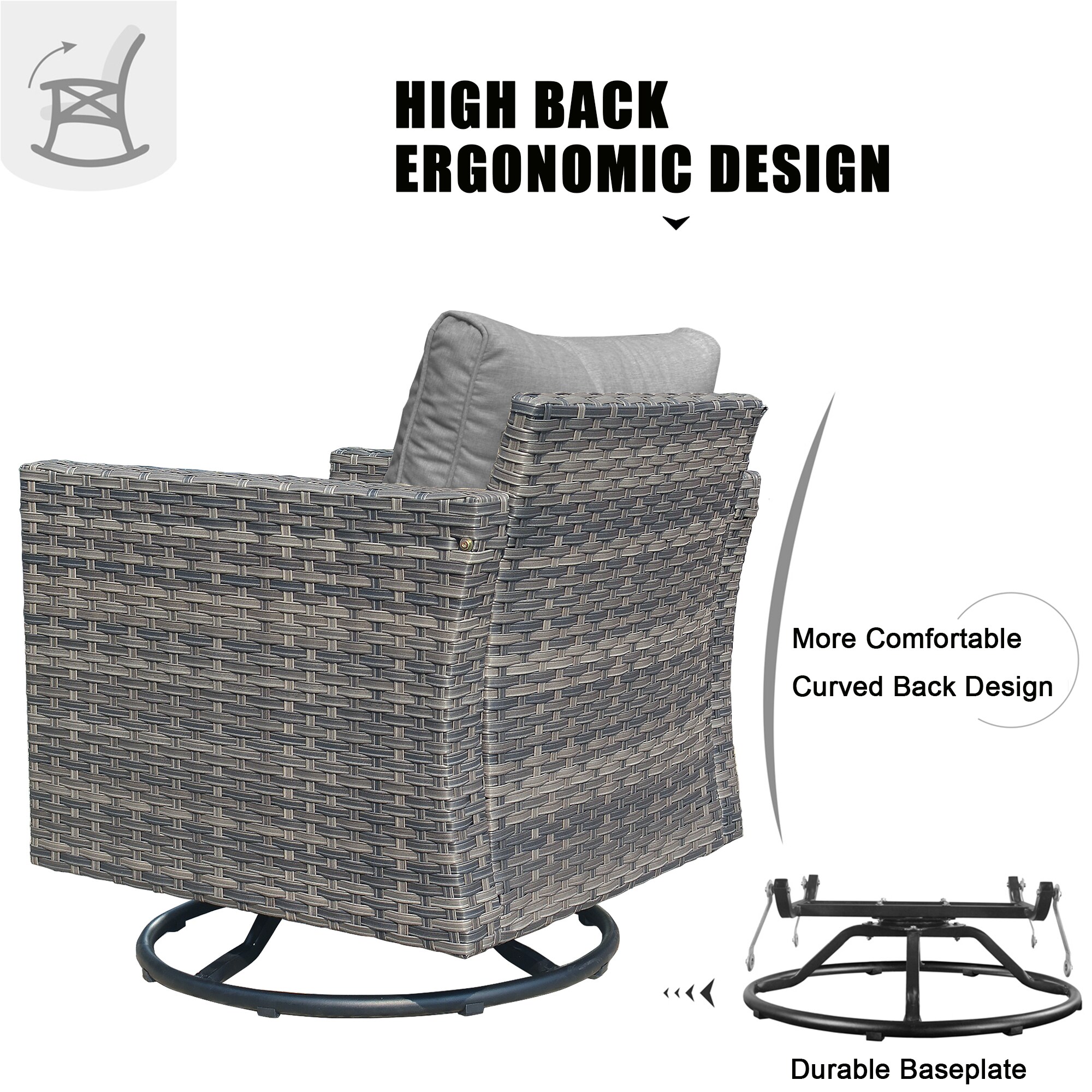 XIZZI XSQRC2132 Patio-Chairs - View #6