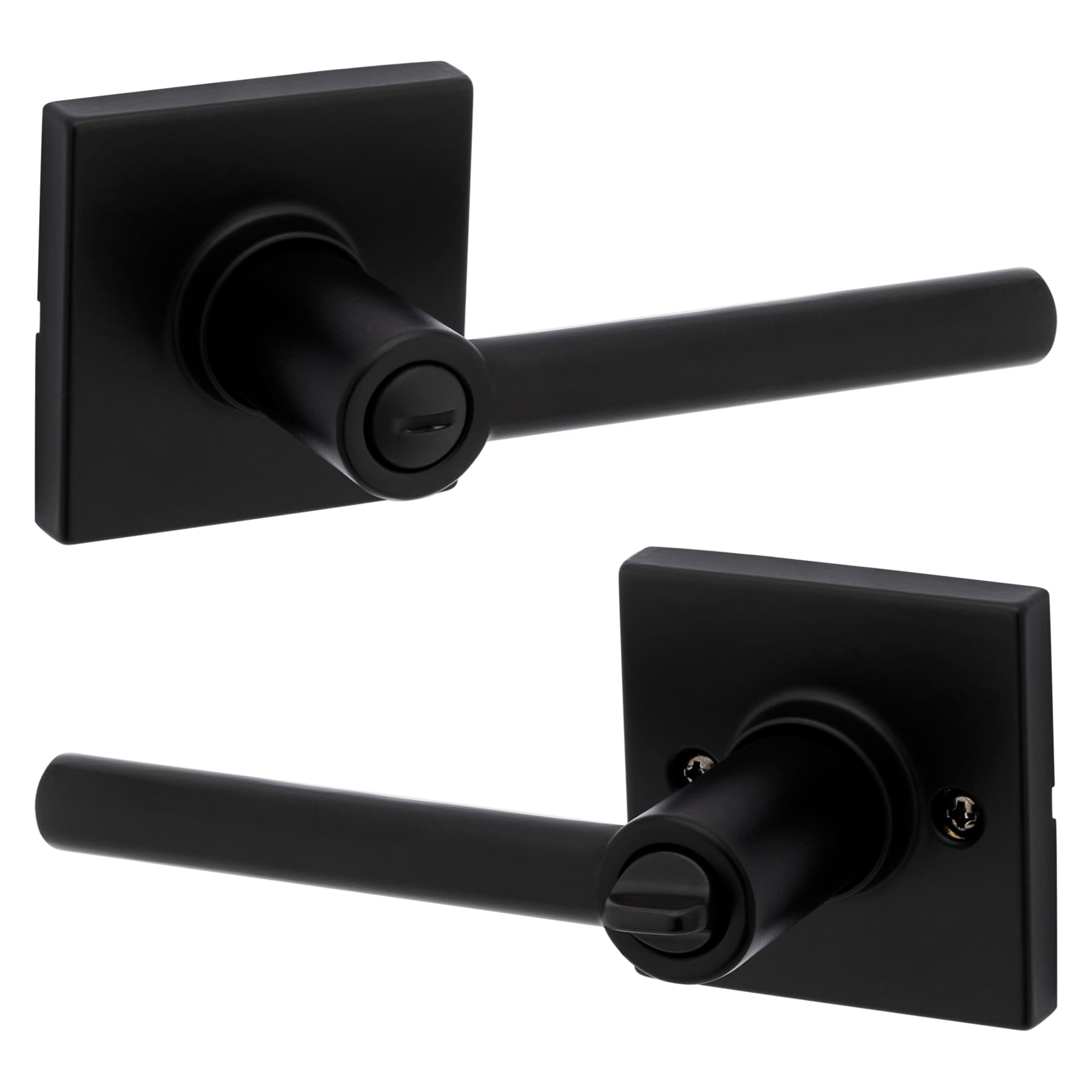 RELIABILT 93570-027 Ashwood Matte Black Interior Bed/Bath Privacy Door Handle
