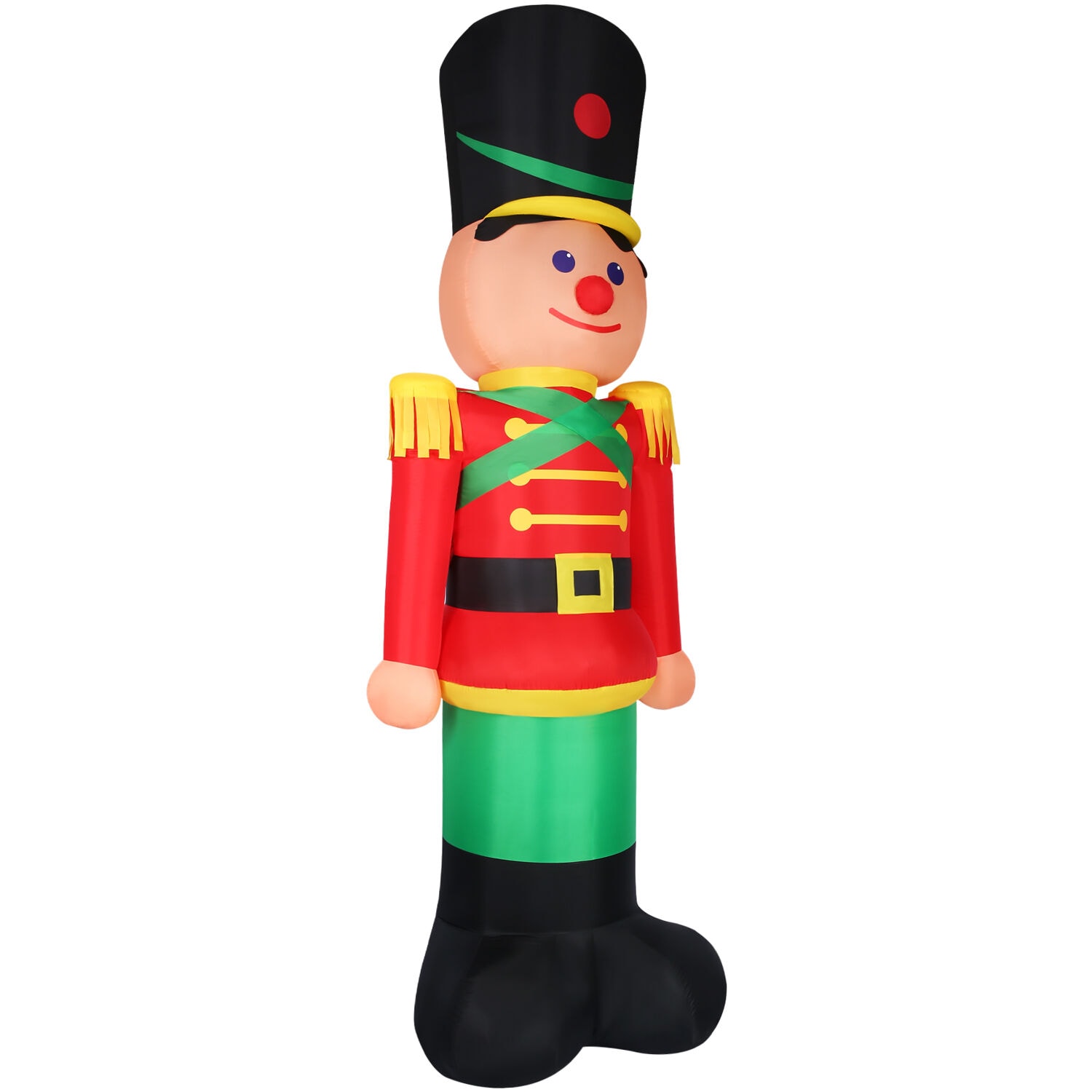 12-Foot Multicolor Polyester Pre-lit Nutcracker Christmas Inflatable