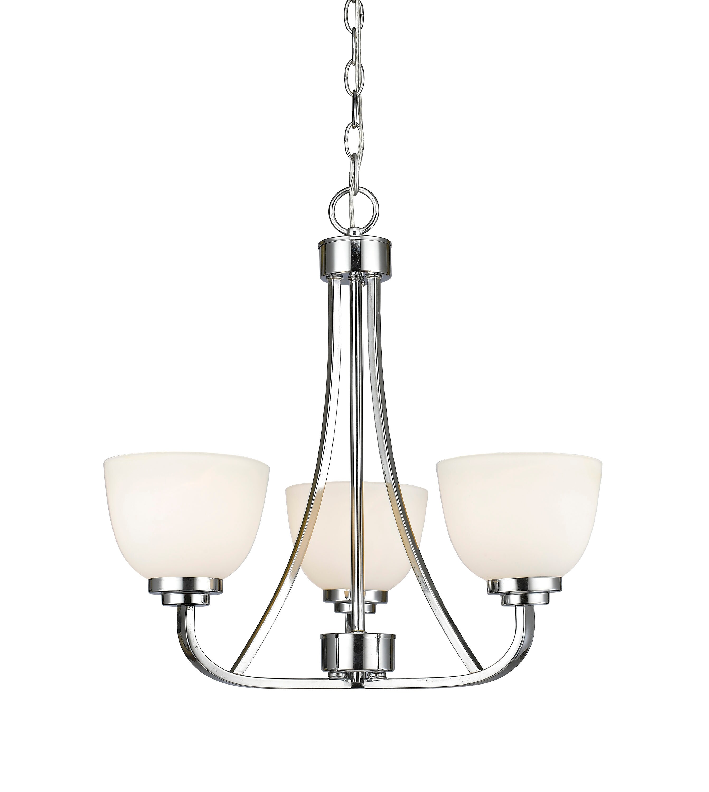 Z-Lite 443-3-CH Ashton 3-Light Chrome Transitional Dry rated Chandelier