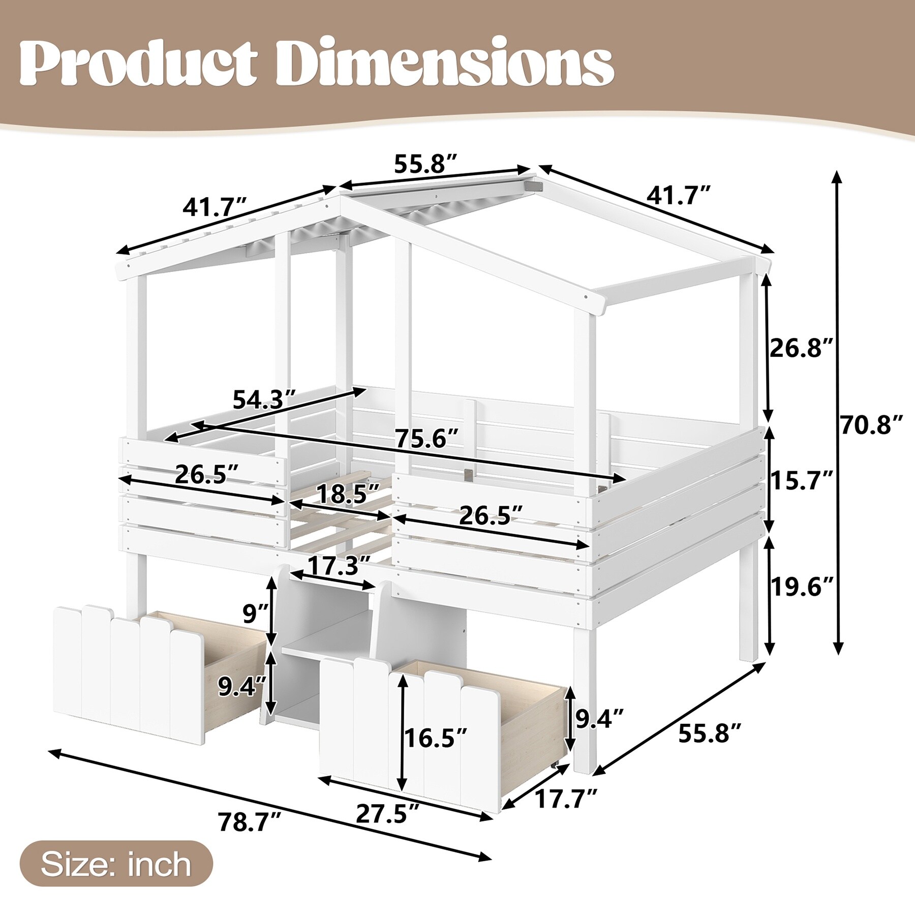 Bybafun Bunk Beds in the Bunk Beds department at Lowes.com