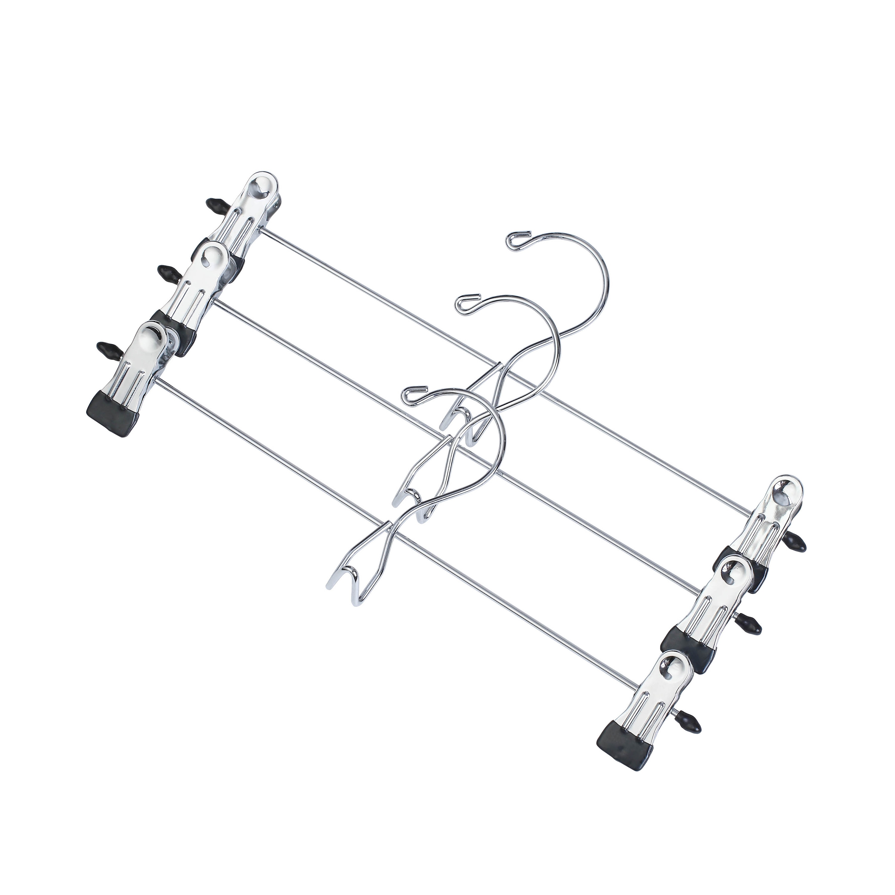 Organize It All 3-Pack Wire Non-slip Grip Skirt/Pants Hanger (Chome) in ...