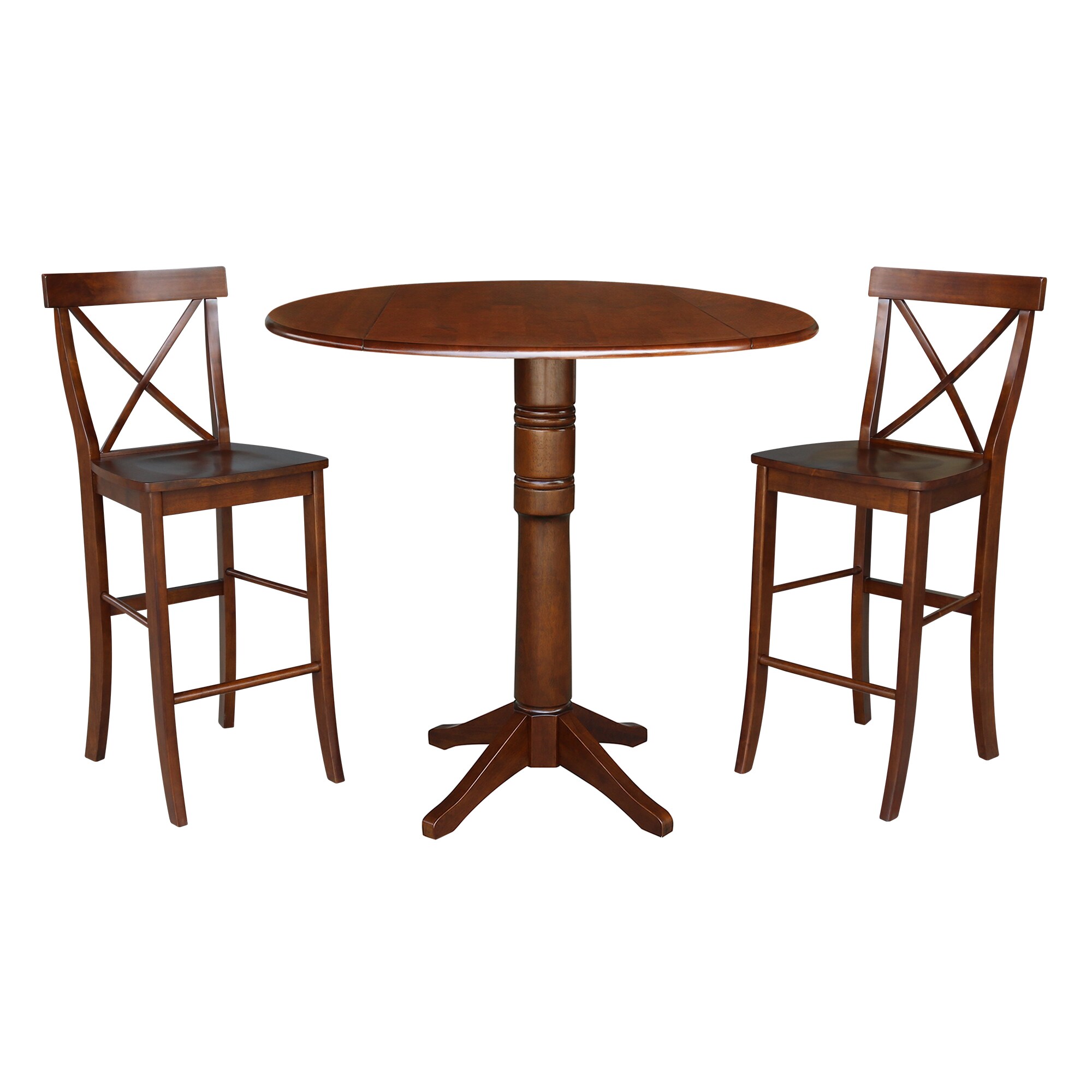 International Concepts K581-42DPT-27-6133-2 Espresso Casual Dining Room Set with Round Table (Seats 4)