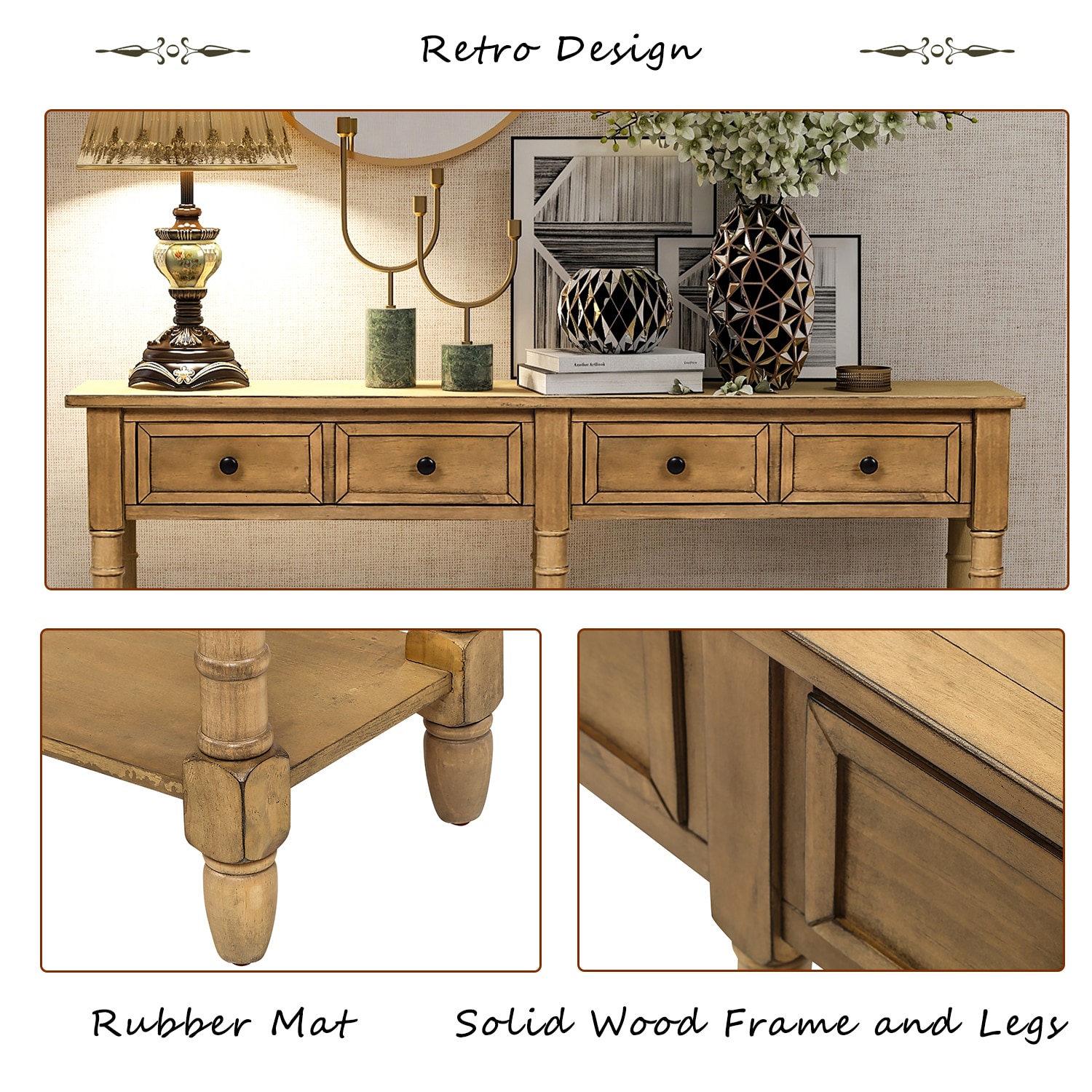SINOFURN SYA010268WT Console-Sofa-Tables - View #4