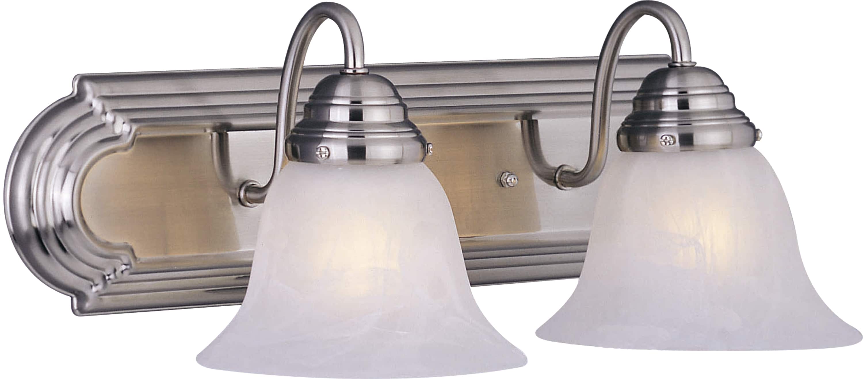 Maxim Lighting 8012MRSN Essentials - 801x 18-in 2 -Light Satin Nickel Transitional Vanity light