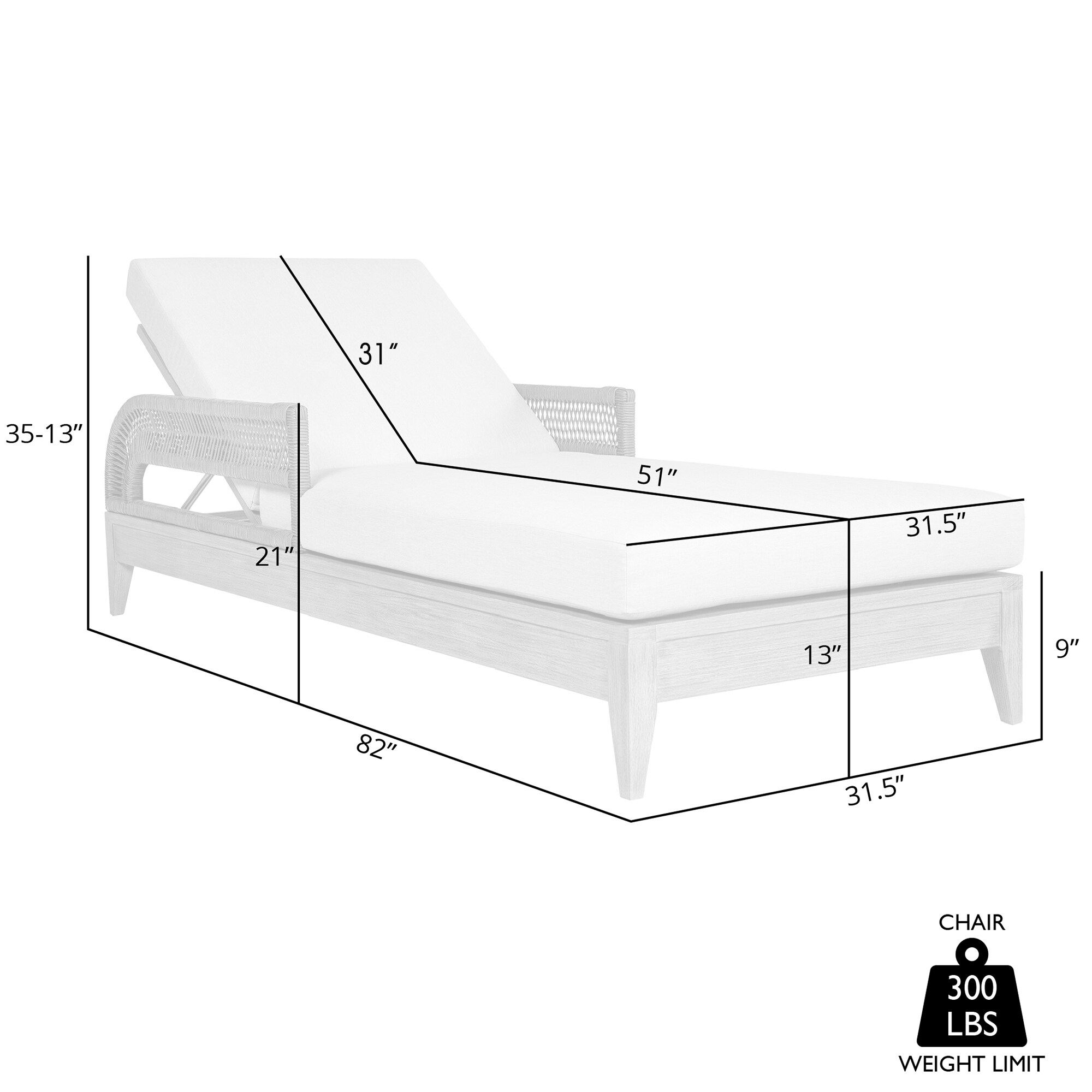 Armen Living LCORLOEUCTP Patio-Chairs - View #7