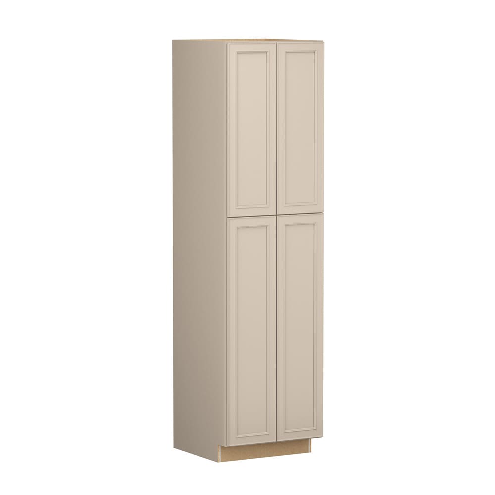 Shenandoah Irvington 24-in W x 84-in H x 24-in D Oat Painted Base Fully Assembled Cabinet Recessed Panel Miter