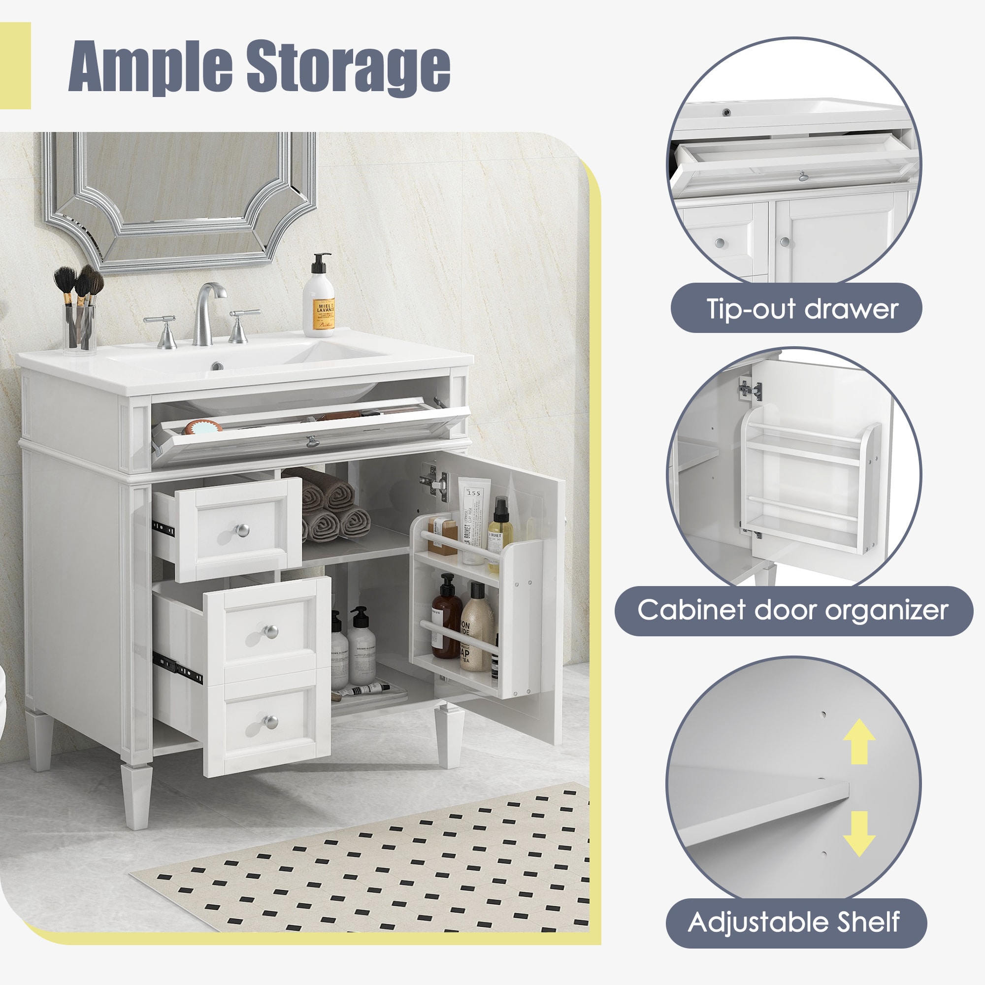 Siavonce FZB082S00006 Bath-Vanity-Combo - View #4
