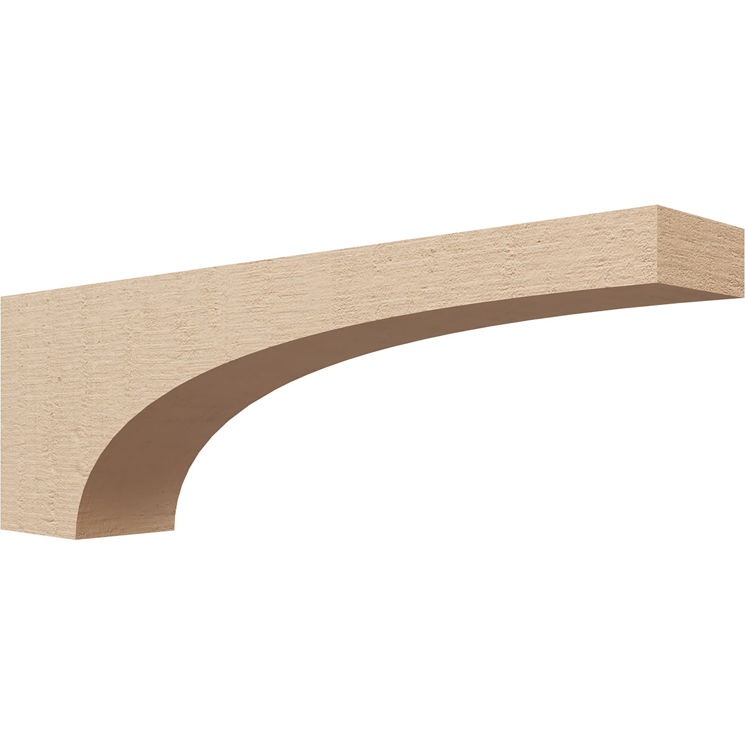 Ekena Millwork CORU04X24X08HUNRCPR 4-in x 24-in x 8-in Rough Cedar Woodgrain TimberThane Primed Urethane Paintable/Stainable Corbel