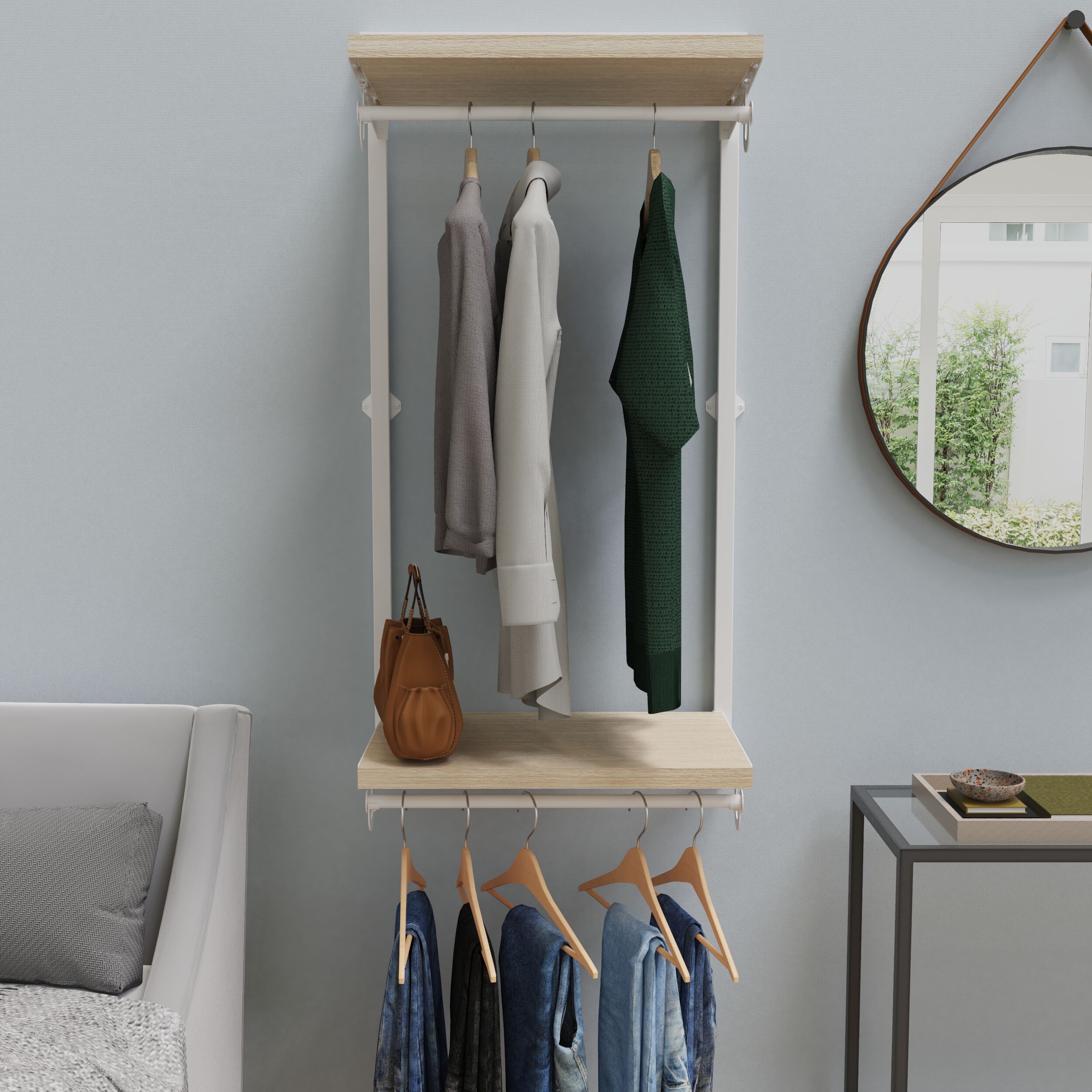Origin 21 WIR-HTC26-W Wood-Closet-Hardware - View #2