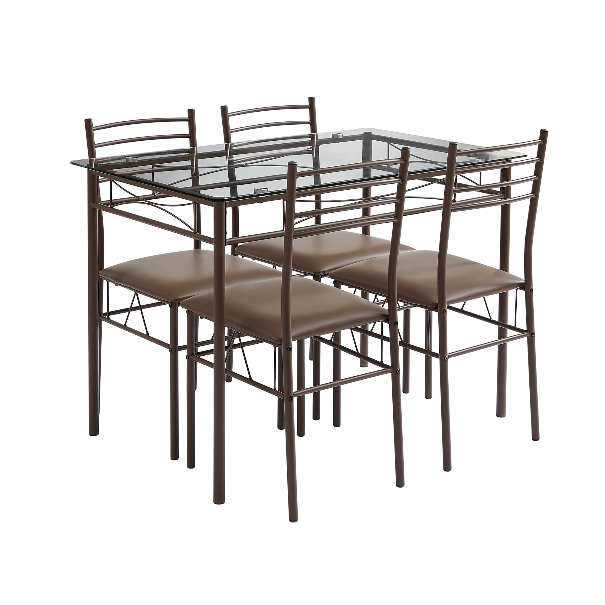 Vecelo LOE-XJM-TC01-BRN Dining-Sets - View #10