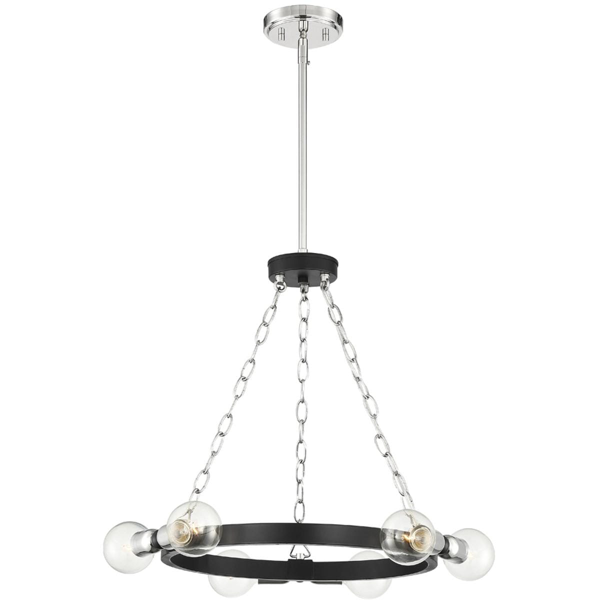 Designers Fountain  93486-BK Huxton 6 Light 21 inch Black Chandelier Ceiling Light