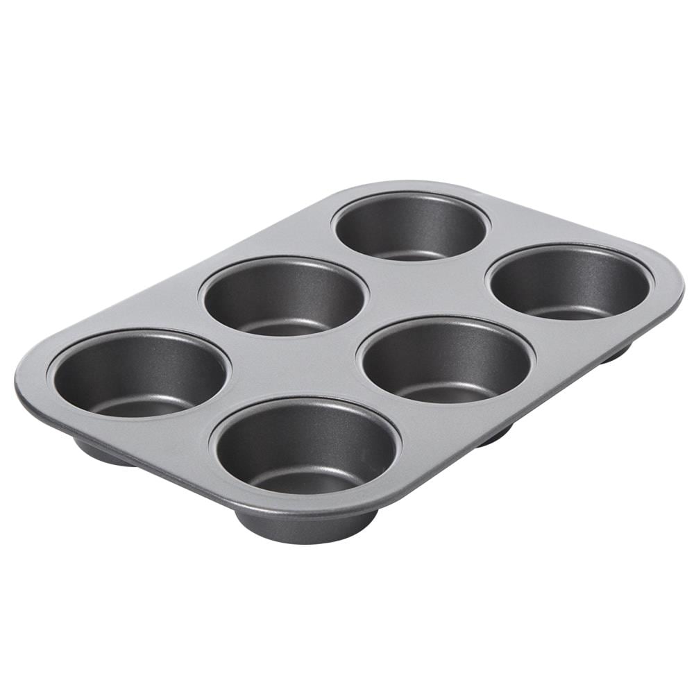Wholesale 6 Muffin Pans - Metal, Silicone Handles, 11.6