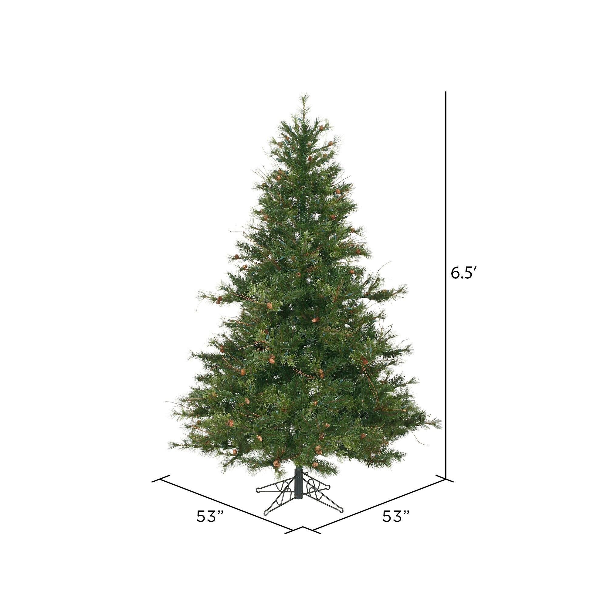 Vickerman 6.5-ft Pine Artificial Christmas Tree in the Artificial ...