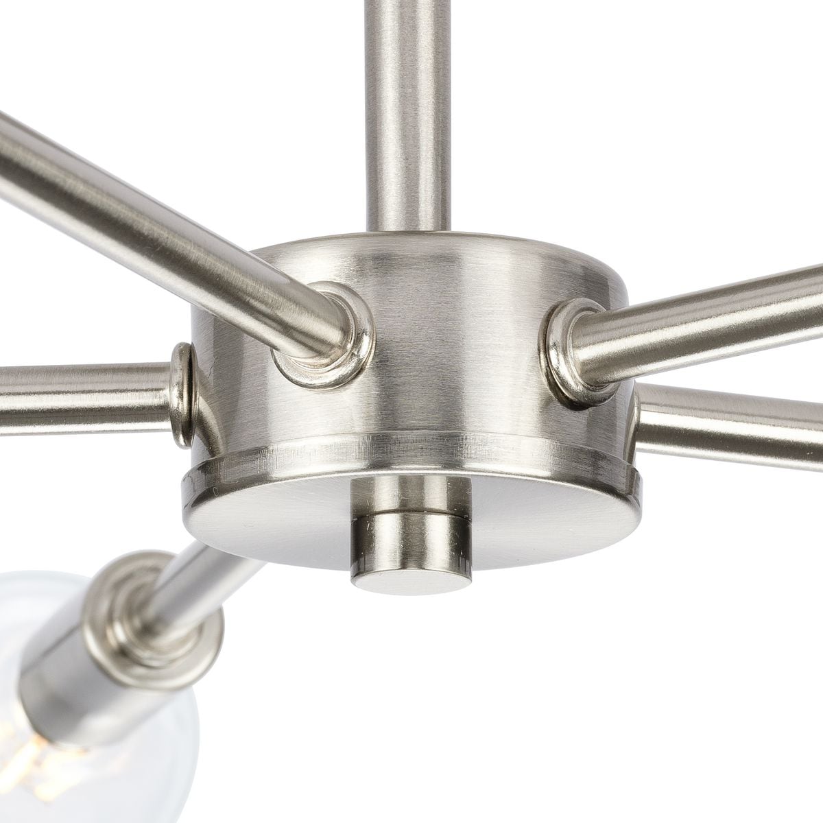 Delayne 16'' Brushed Nickel 5-Light Semi-Flush Mount