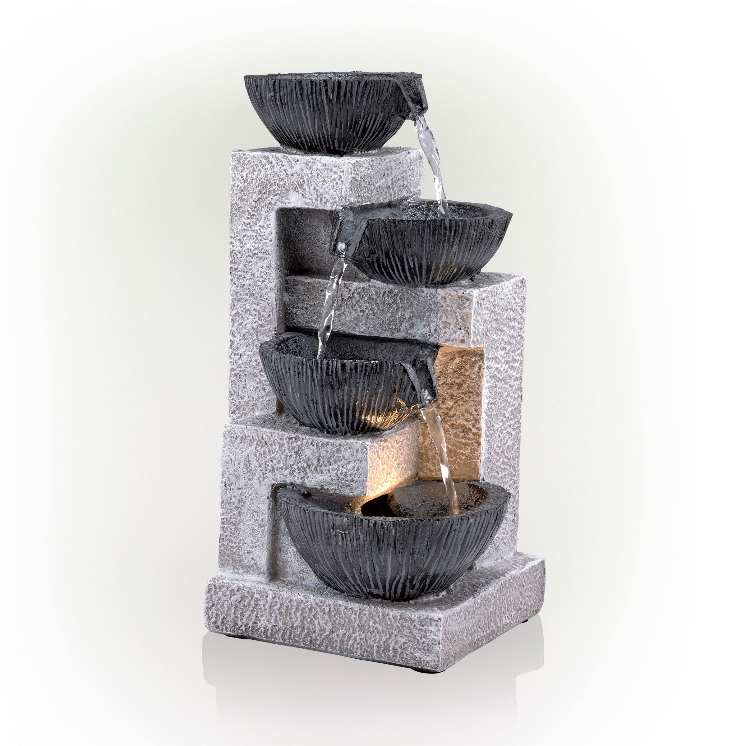 Alpine Corporation 14-in Resin Tabletop Indoor Fountain in the Indoor ...