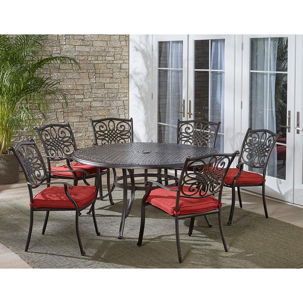 Hanover TRADDN7PCRD-RED Patio-Dining-Sets - View #10