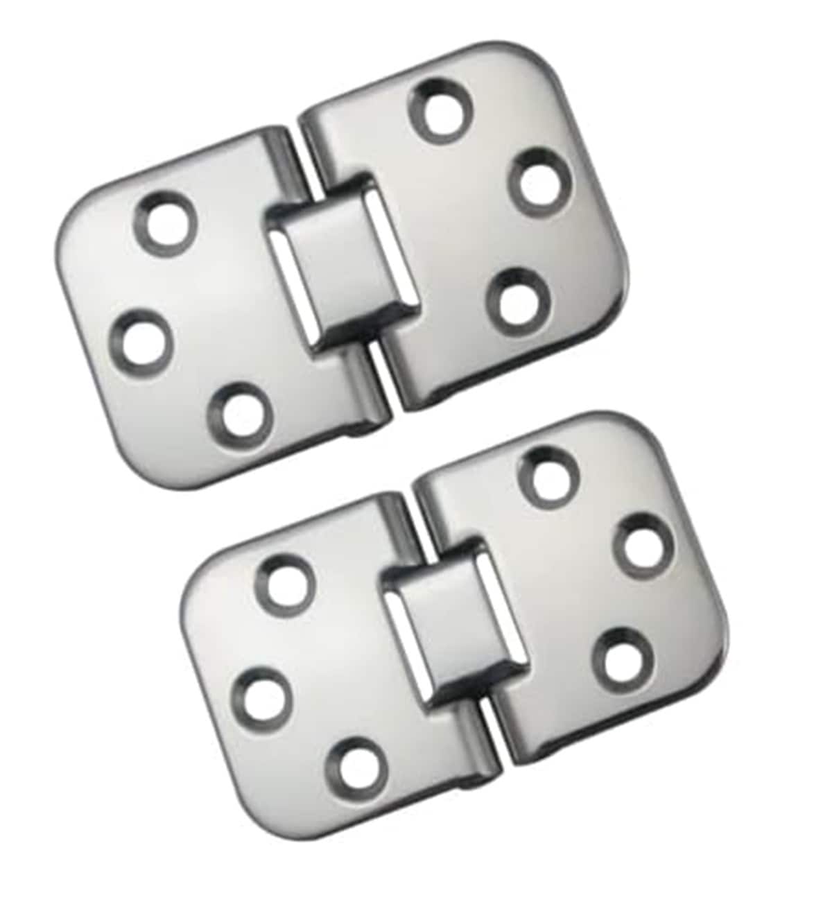 Etokfoks  Stainless Steel 316 Cast Solid Marine Grade 180 Degree Flush Mount Hatch Hinge 2 3 4 in x 1 1 2 in Pair