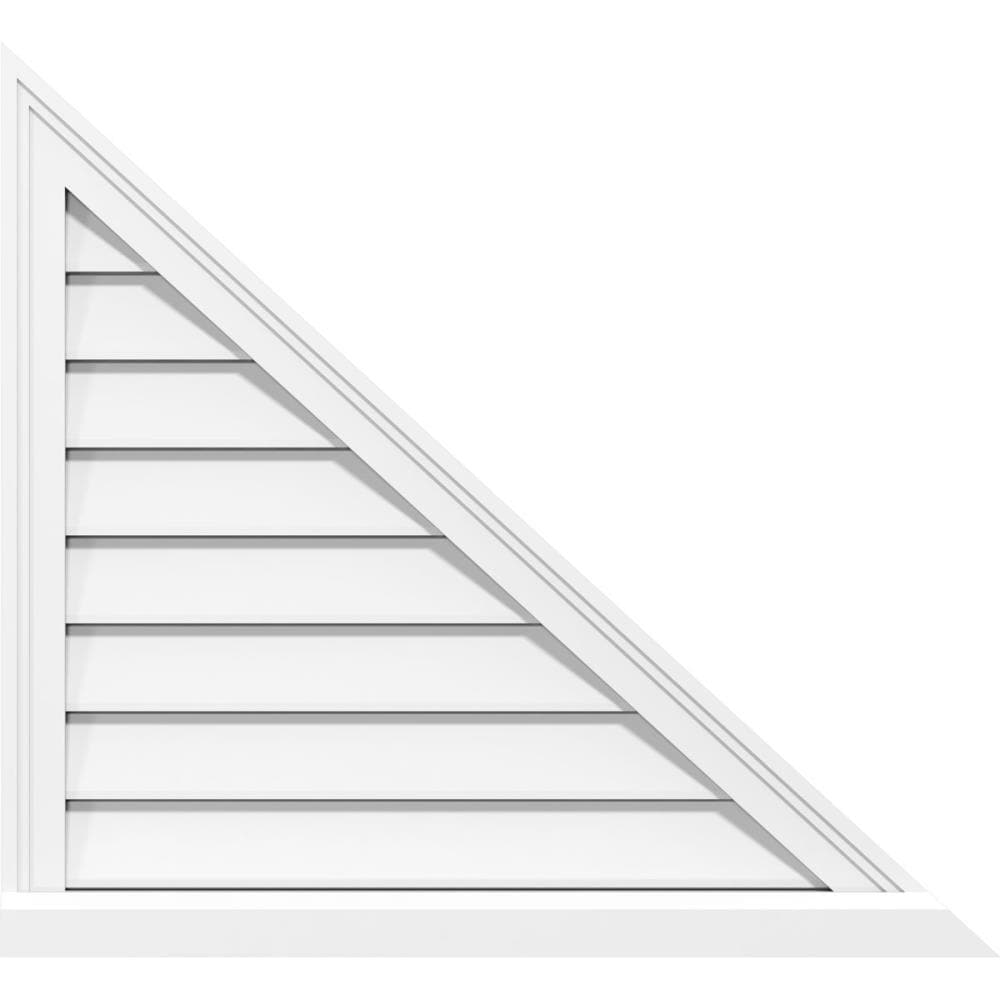 Ekena Millwork GVPRR26X1503SF 26-Inches x 15.125-Inches Off-white Triangle PVC Gable Louver Vent
