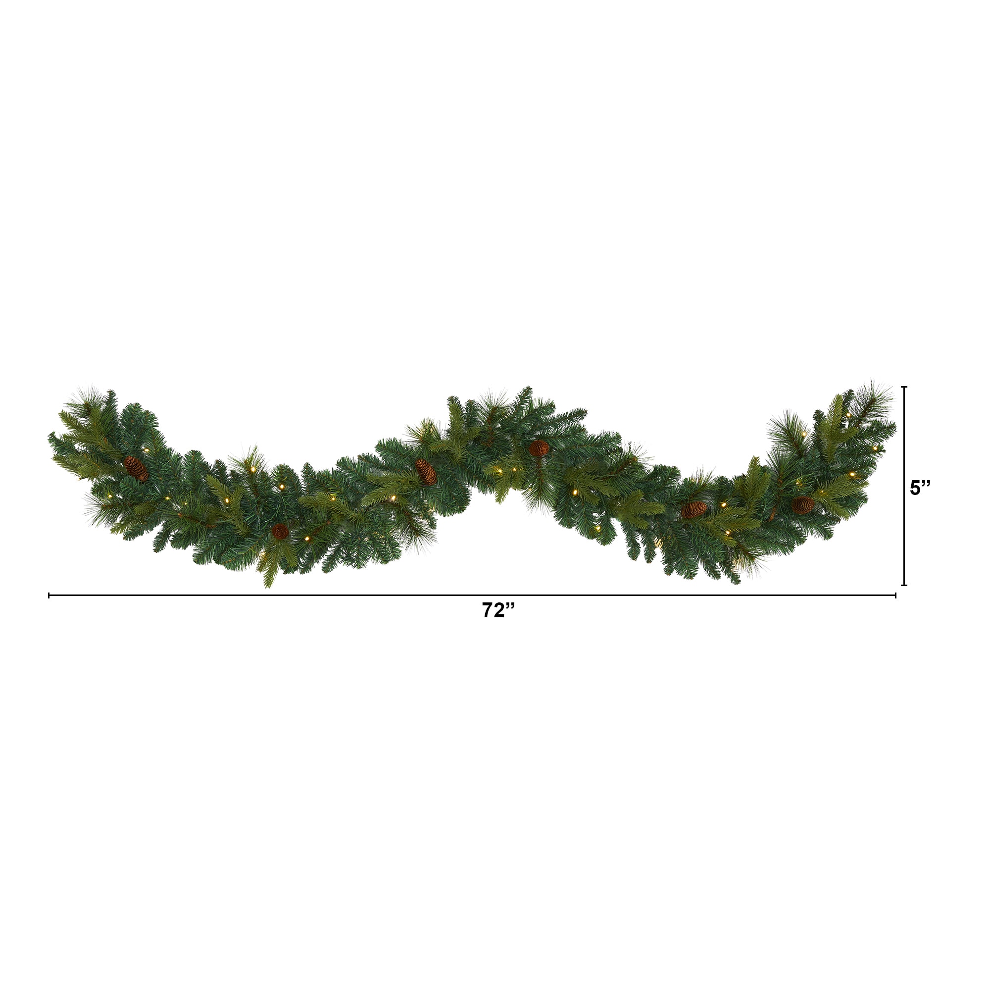 6ft battery operated garland