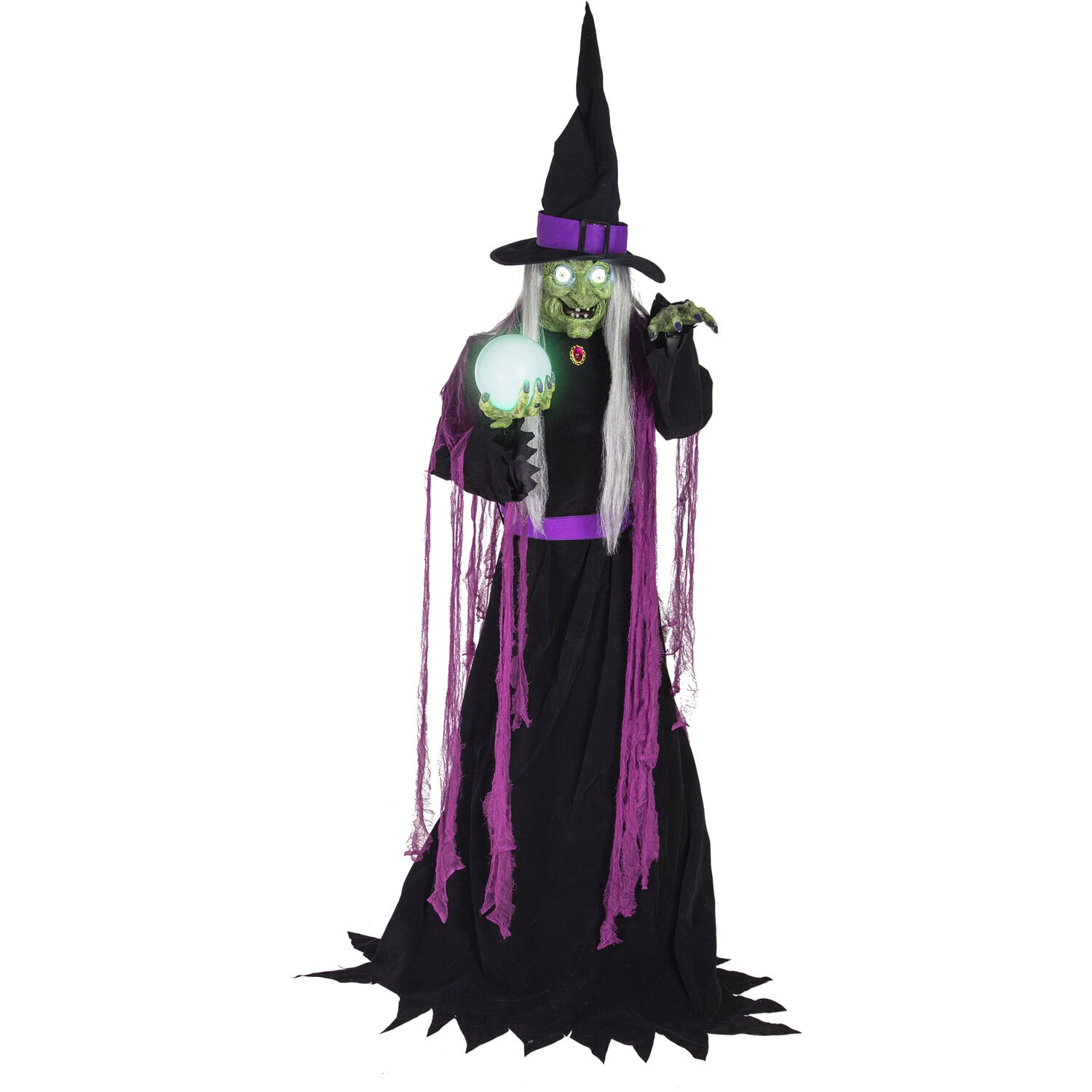 Haunted Hill Farm 6-ft Freestanding Talking Witch Animatronic in the ...