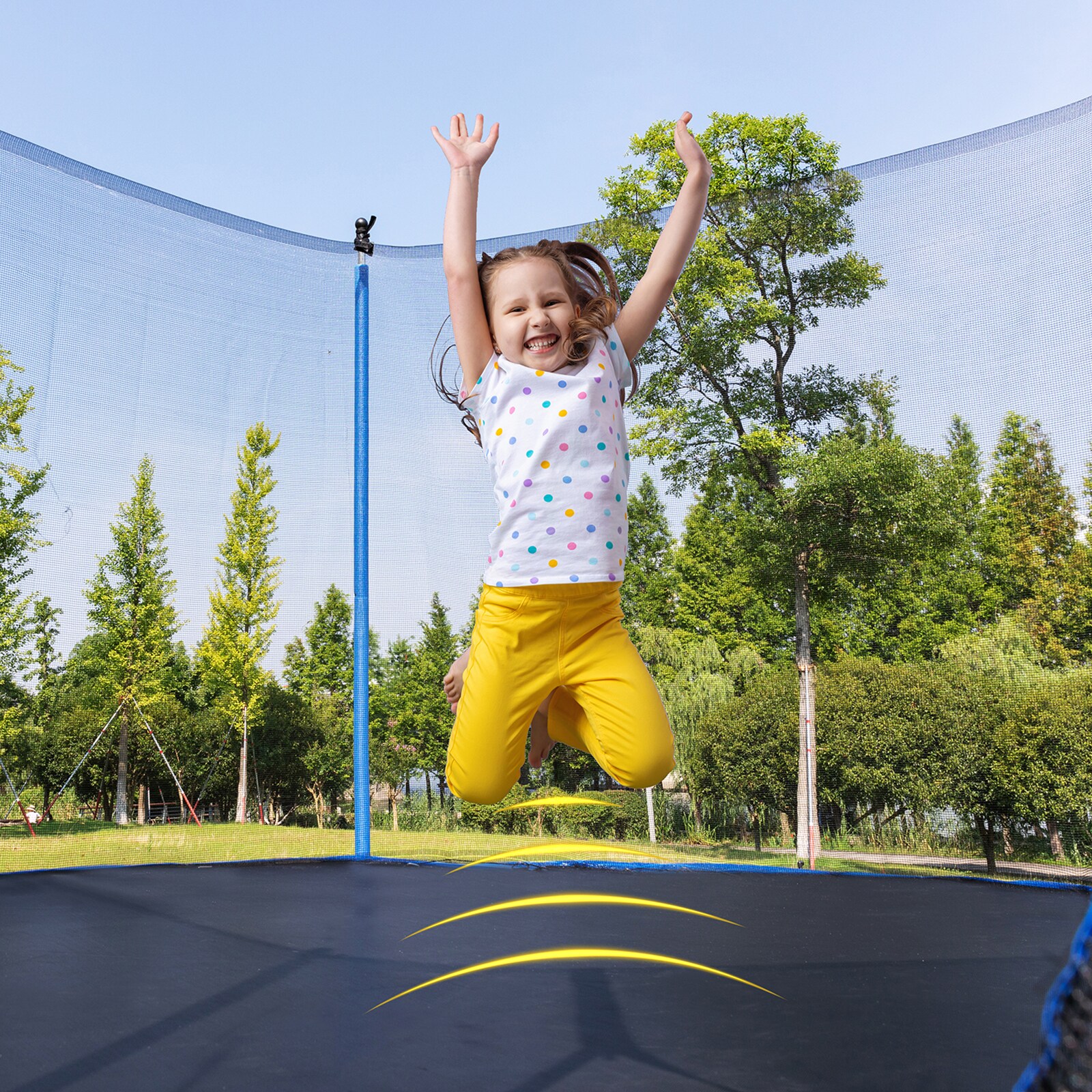 Joyin Blue Mini Round Trampoline for Kids and Adults - Portable and  Foldable - Indoor/Outdoor Use - Supports up to 250 lbs. in the Trampolines  department at