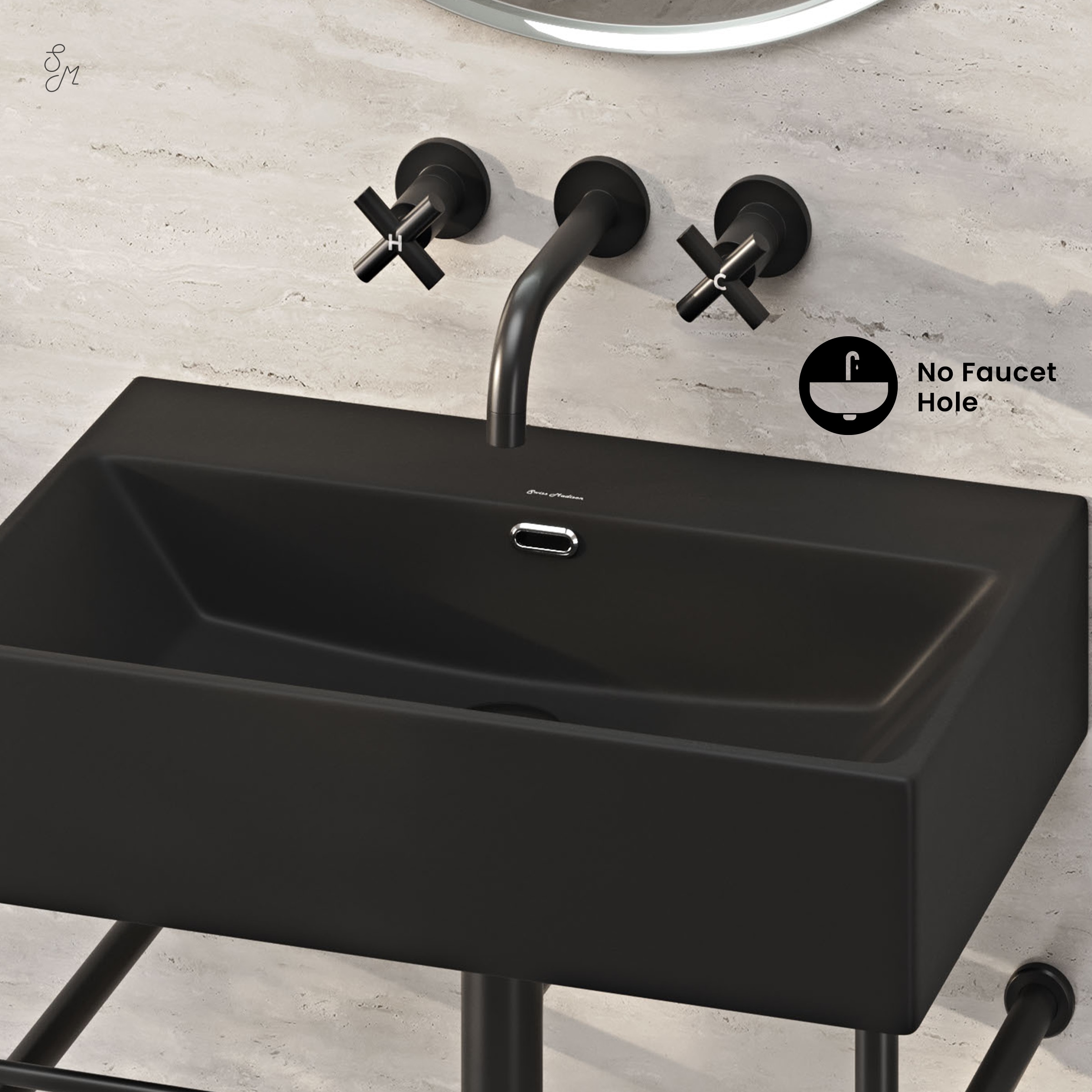 Swiss Madison SM-25-CSREI01MB-0MB Console-Sinks - View #4
