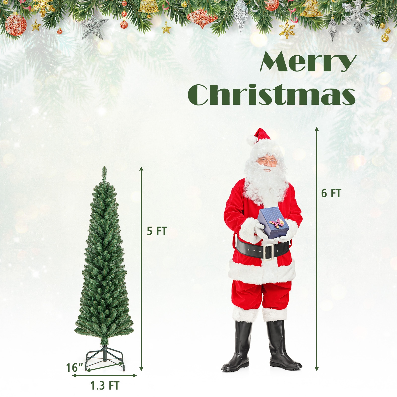 WELLFOR TX-HGY-10020US Artificial-Christmas-Trees - View #10
