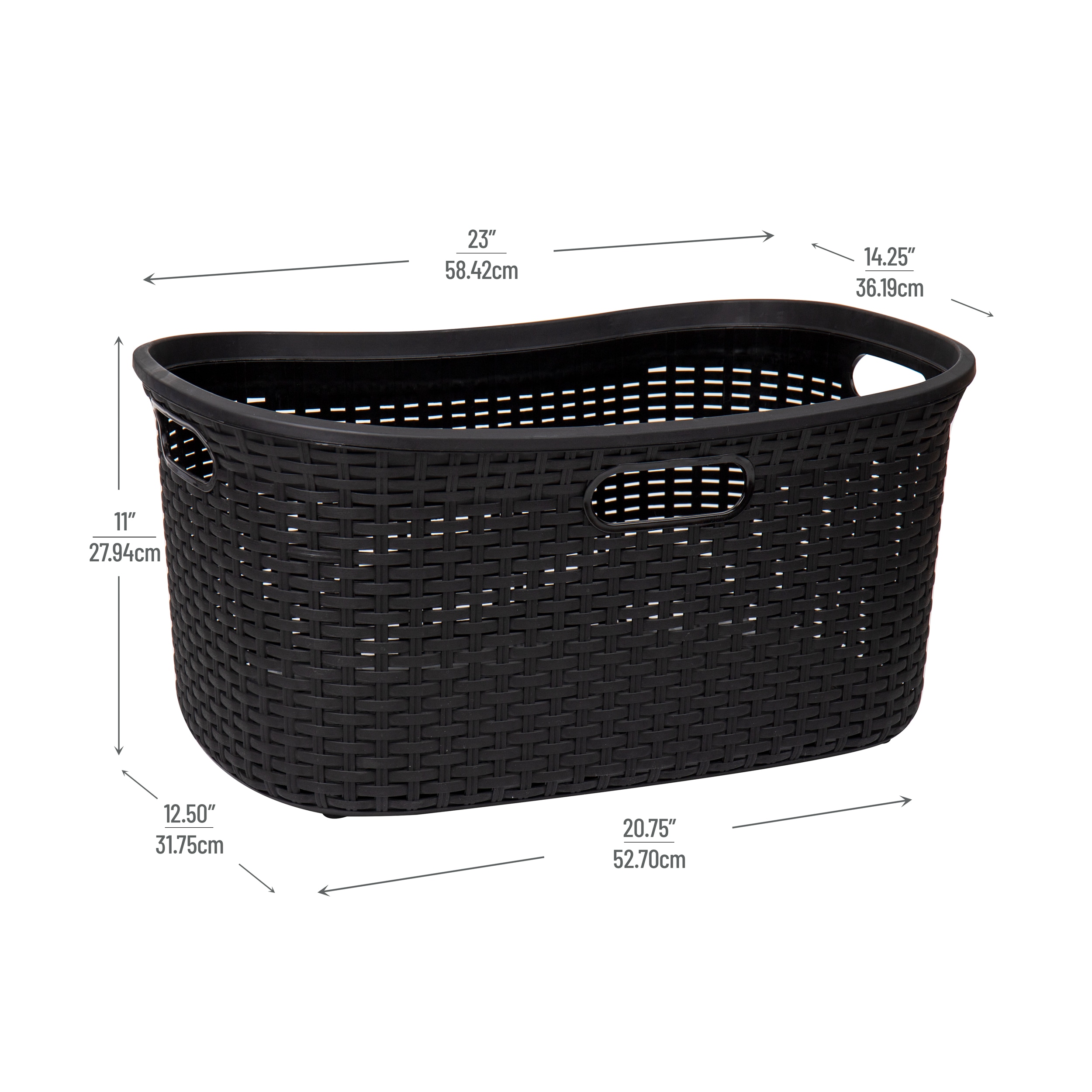 Mind Reader 40LBASK2PK-BLK Hamper-Baskets - View #3