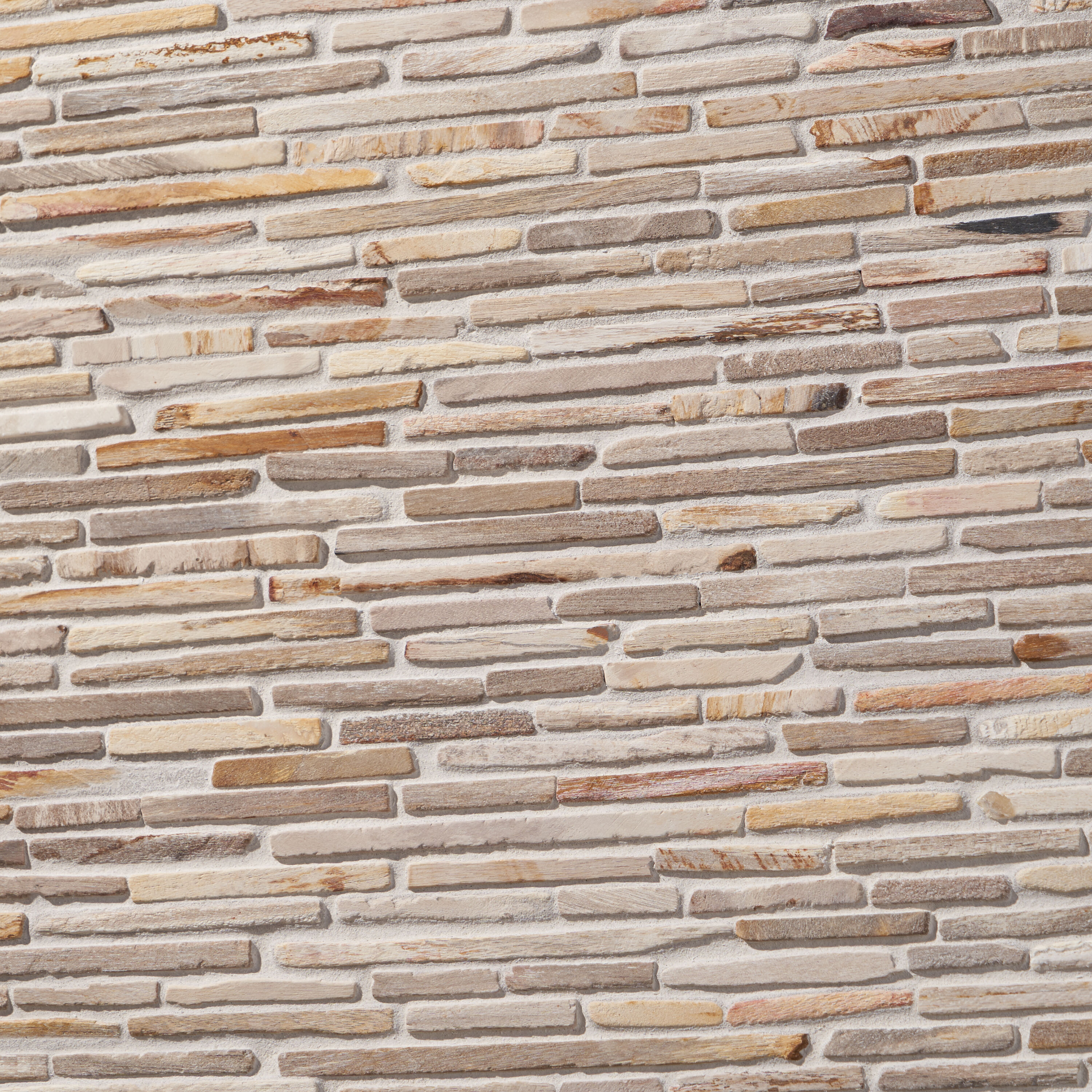 Petra Tumbled Brown Marble Mosaic Tile for Shower and Deck