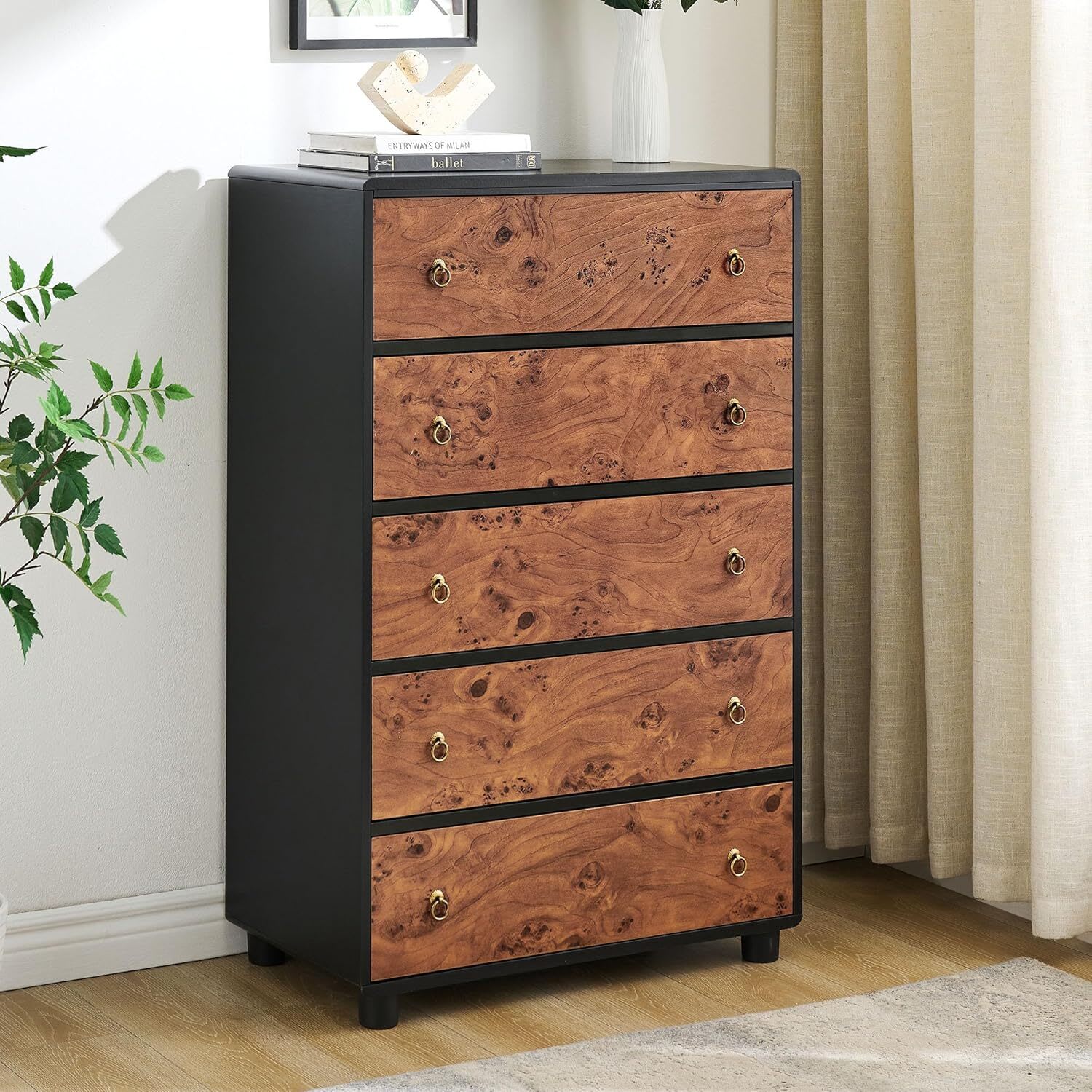 WhizMax 5 Drawers Dresser for Bedroom 46 in Tall Modern Chest of Drawers with Vintage Circle Handle Wood Dresser for Living Room Office Entryway WhizMax 5 Drawers Dresser for Bedroom 46 in Tall Modern Chest of Drawers with Vintage Circle Handle Wood Dresser for Living Room Office Entryway