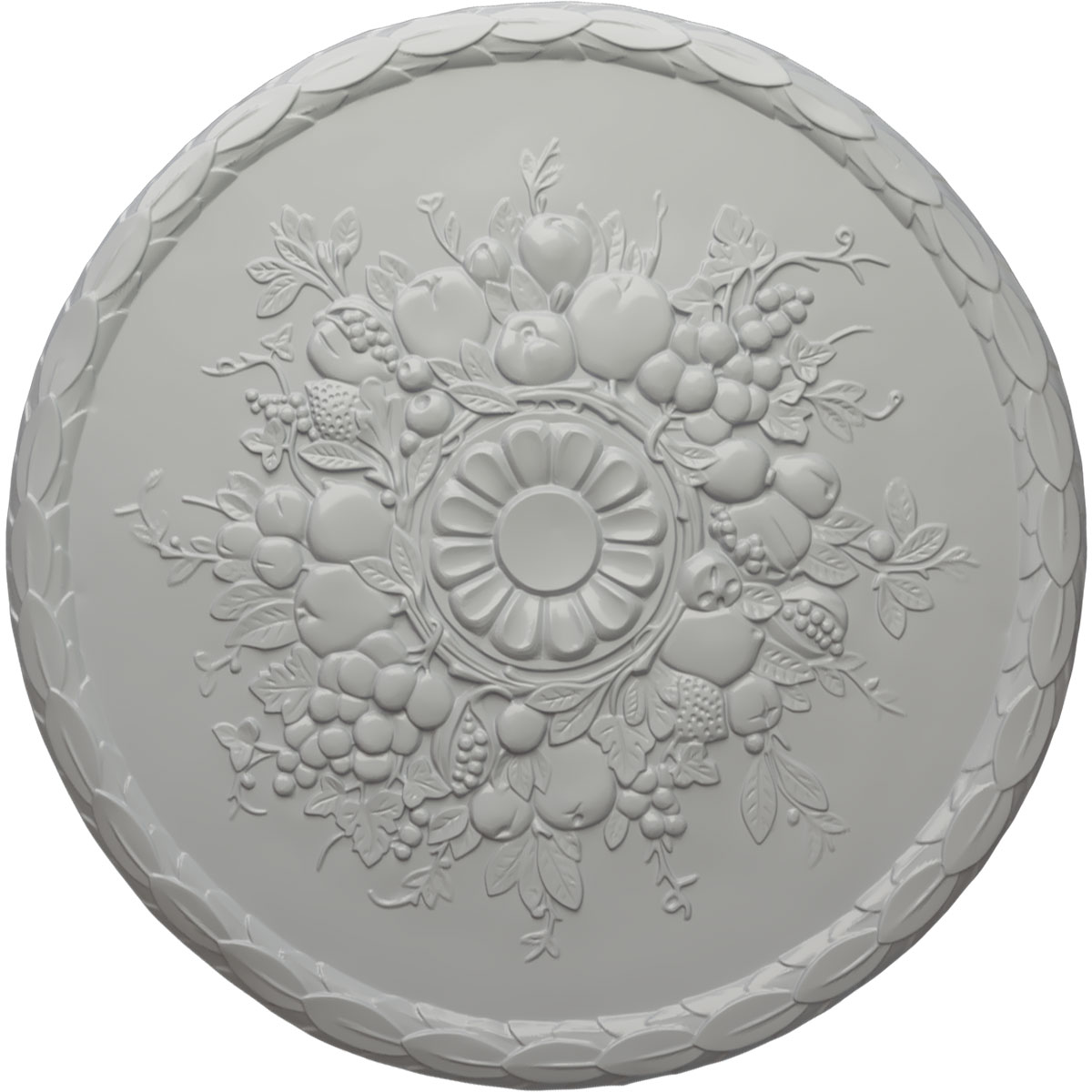 Ekena Millwork CM22ATFRF Anthony Harvest 22.5-in W x 22.5-in L Painted Frost Polyurethane Whole Ceiling Medallion