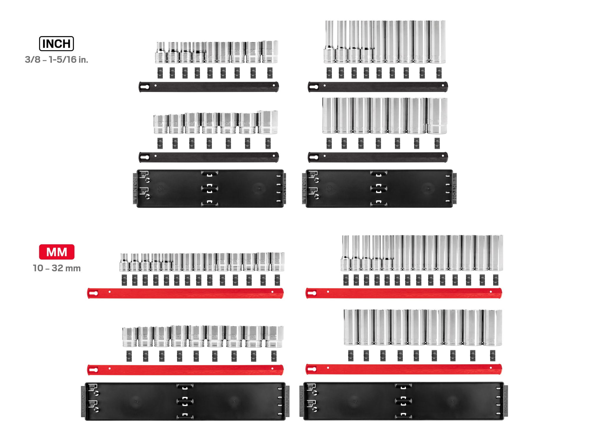 TEKTON 1/2-in Drive Standard (SAE) and Metric Shallow/Deep Socket Set (78-Pieces) SHD92215 Sansujyuku sansujyuku.com