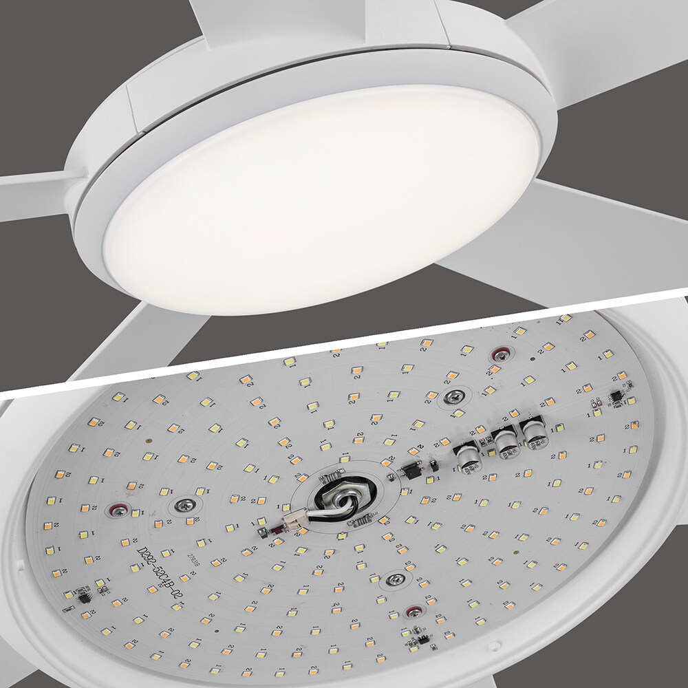 Sunrinx YUHAO 52-in White Color-changing Indoor/Outdoor Ceiling 