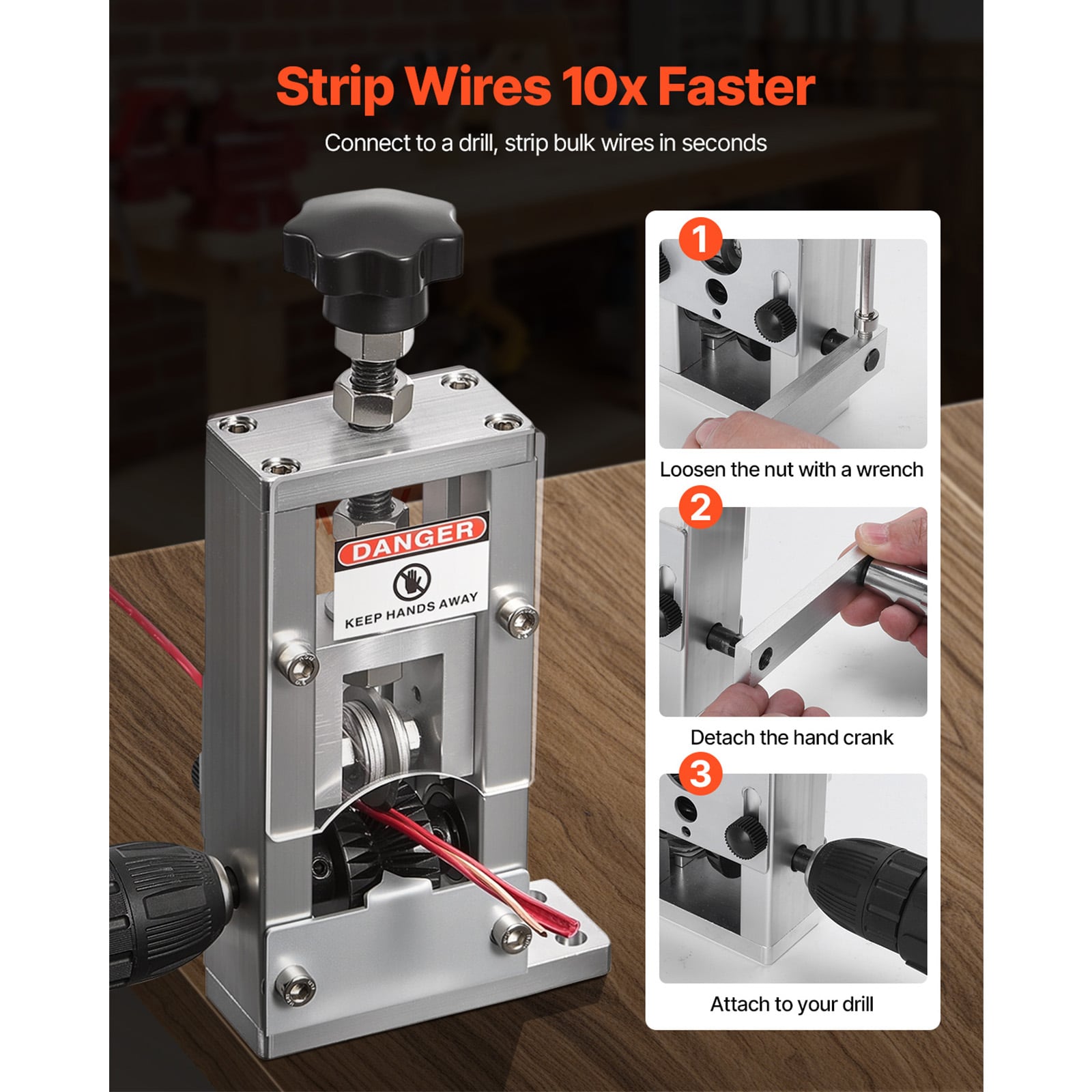 2023 Upgraded Manual Wire Stripping Machine Hand Crank Drill Operated Stripper For Scrap Copper Stripping Diameter 1 25mm Alternative Blade I2959766292 - View #3