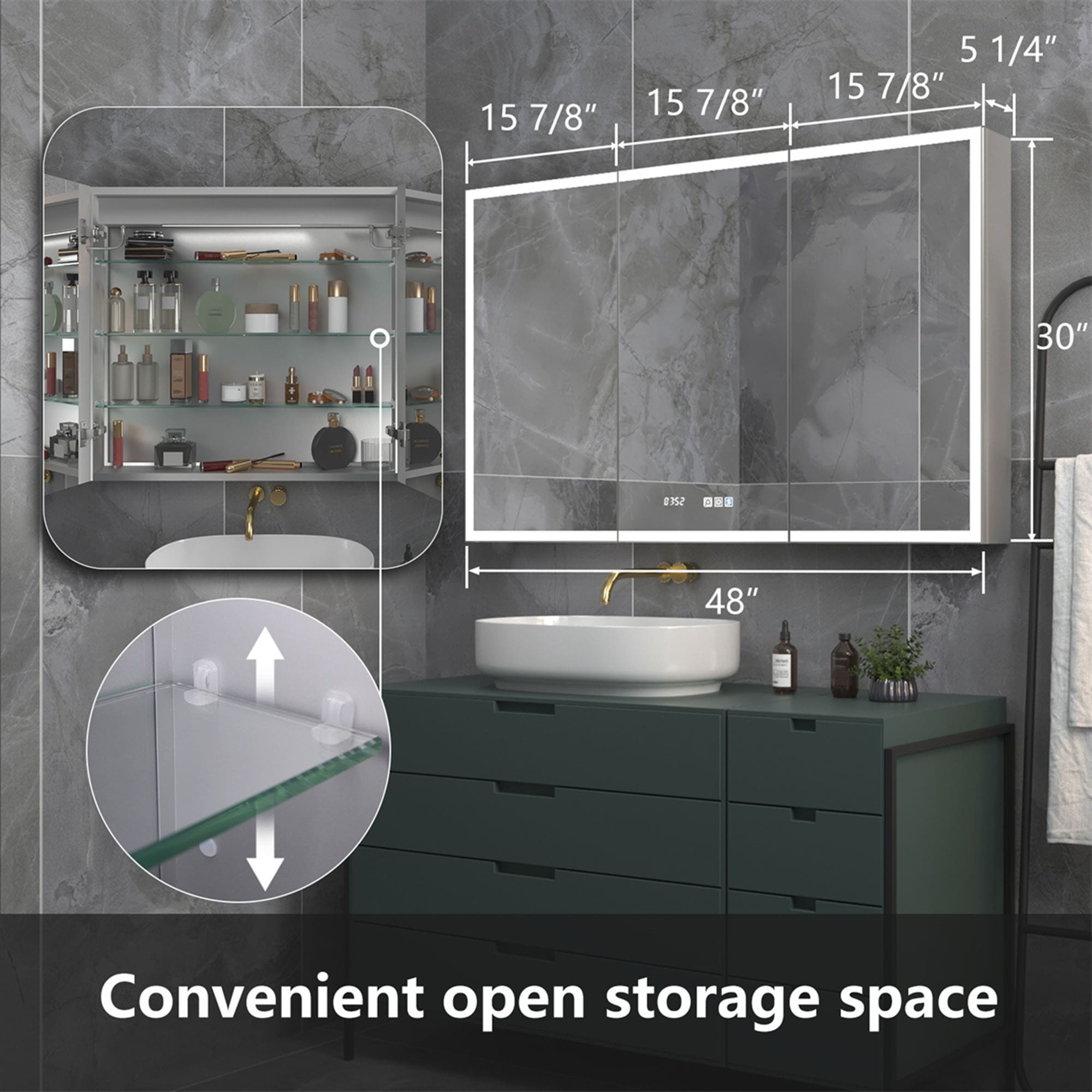 ExBrite 2430V3LV3R1230WD Bathroom-Medicine-Cabinets - View #3