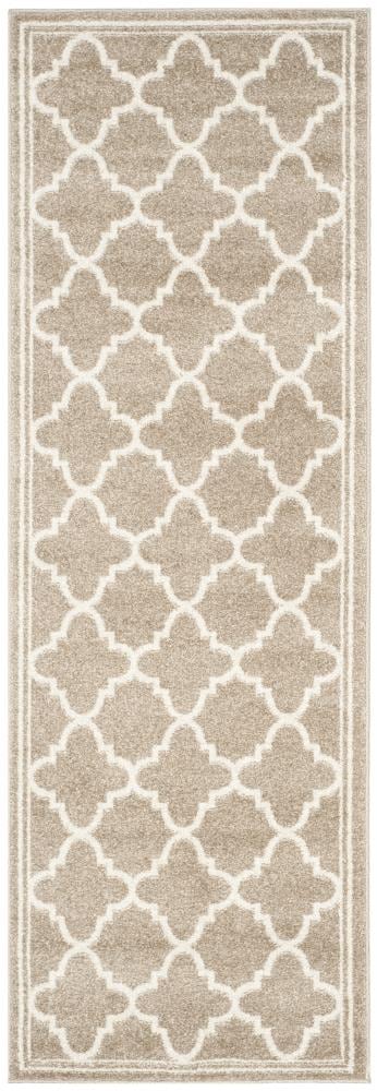 Safavieh AMT422S-29 Kelly 2 x 9 (ft) Loomed Polypropylene Wheat/Beige Rectangular Indoor/Outdoor Trellis Runner rug
