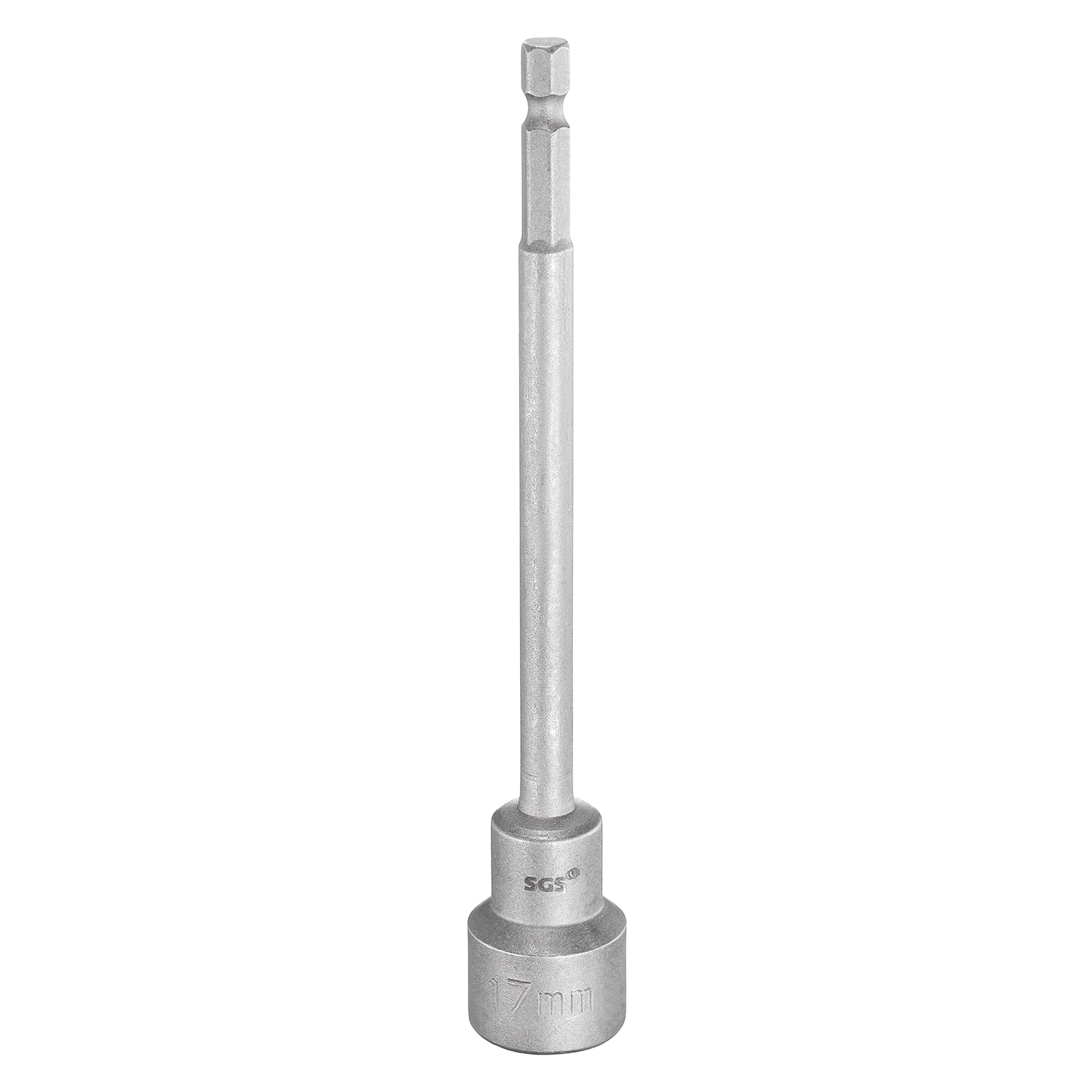 Harfington Nut Driver Drill Bit 17mm Metric Socket 1/4 Inch Hex Shank 5.91 Inch (150mm) Long Magnetic 6-Point Sockets Quick Change CR-V Steel Bolt Setters for Power Drill Drivers