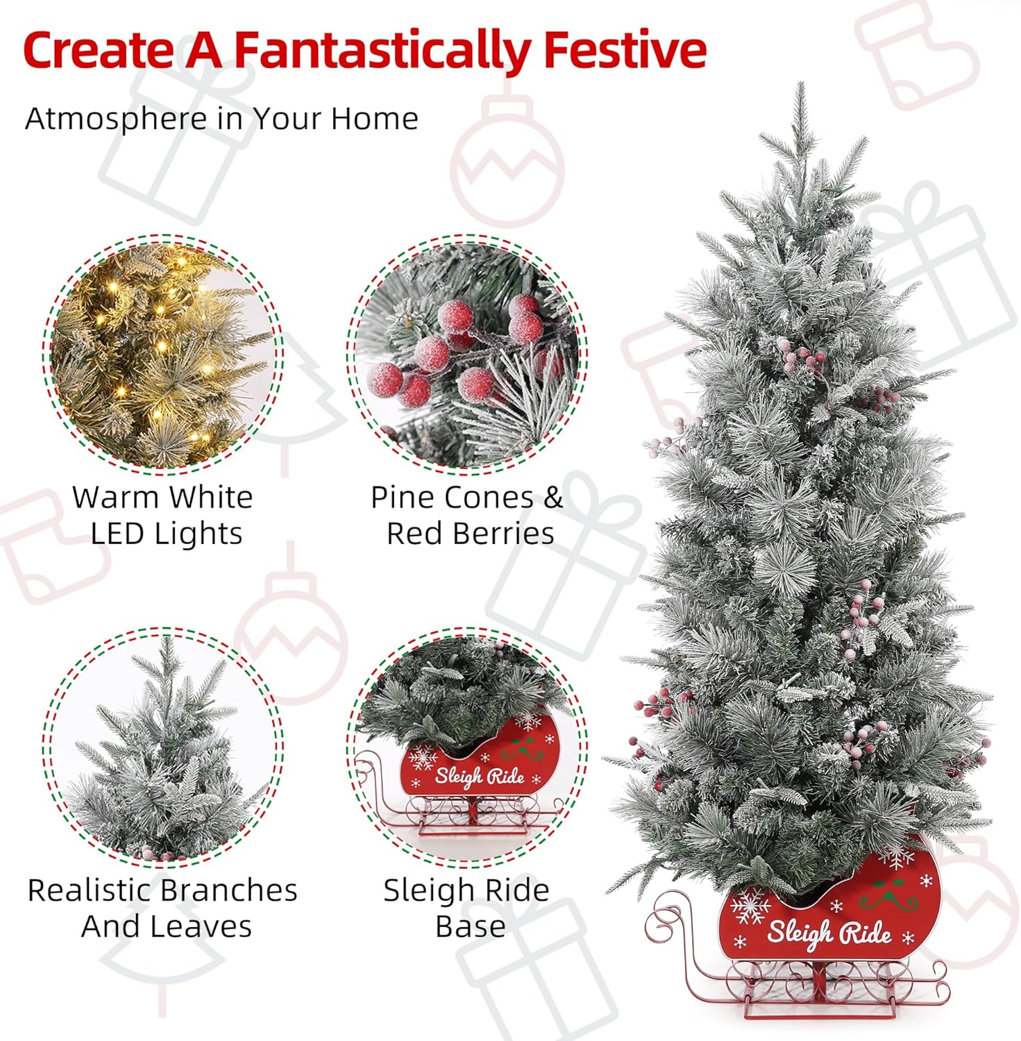 Qeetex DHZ-PHO-0ZGXWW4R Artificial-Christmas-Trees - View #6