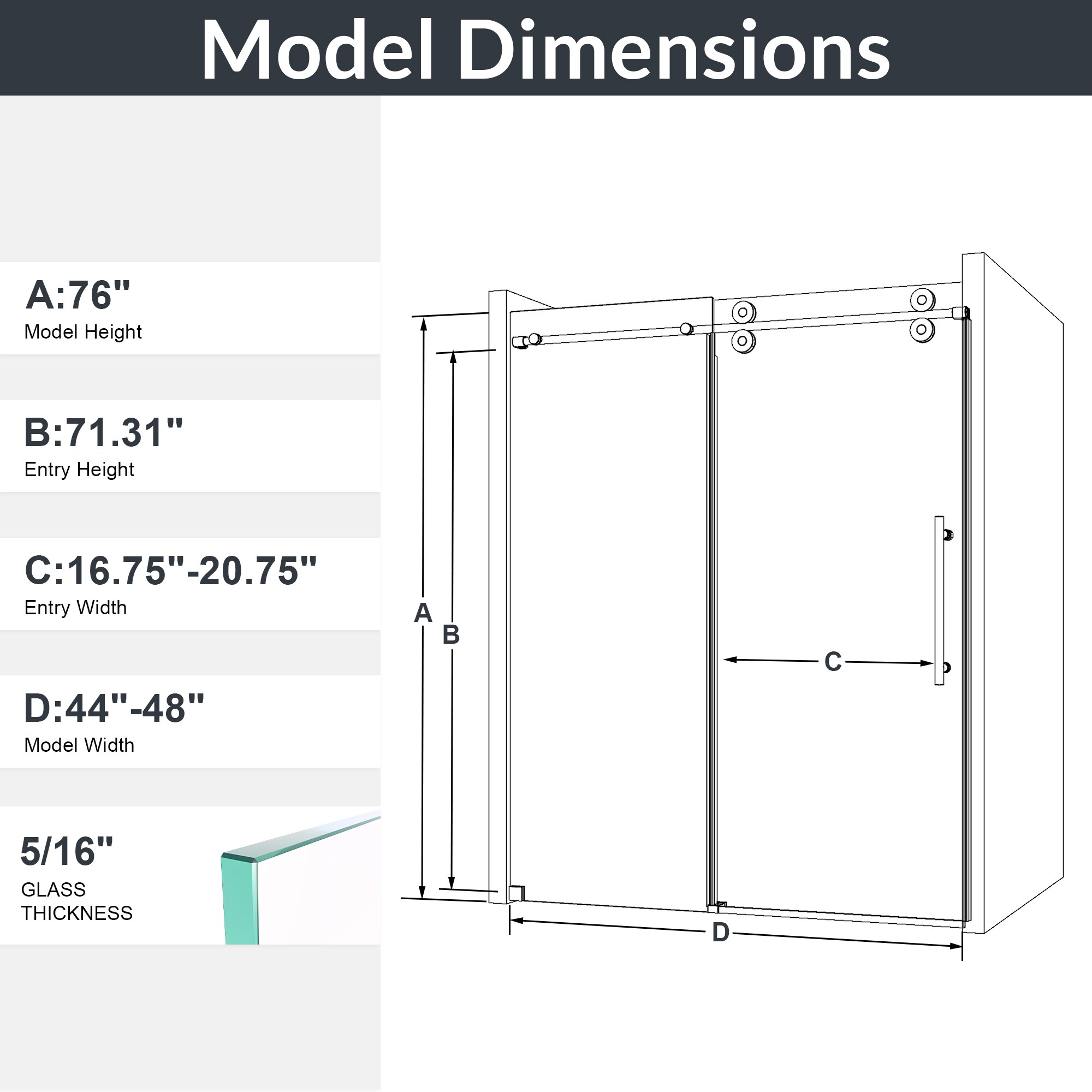 AAZJ JAS-W2813P302622 Shower-Doors - View #8