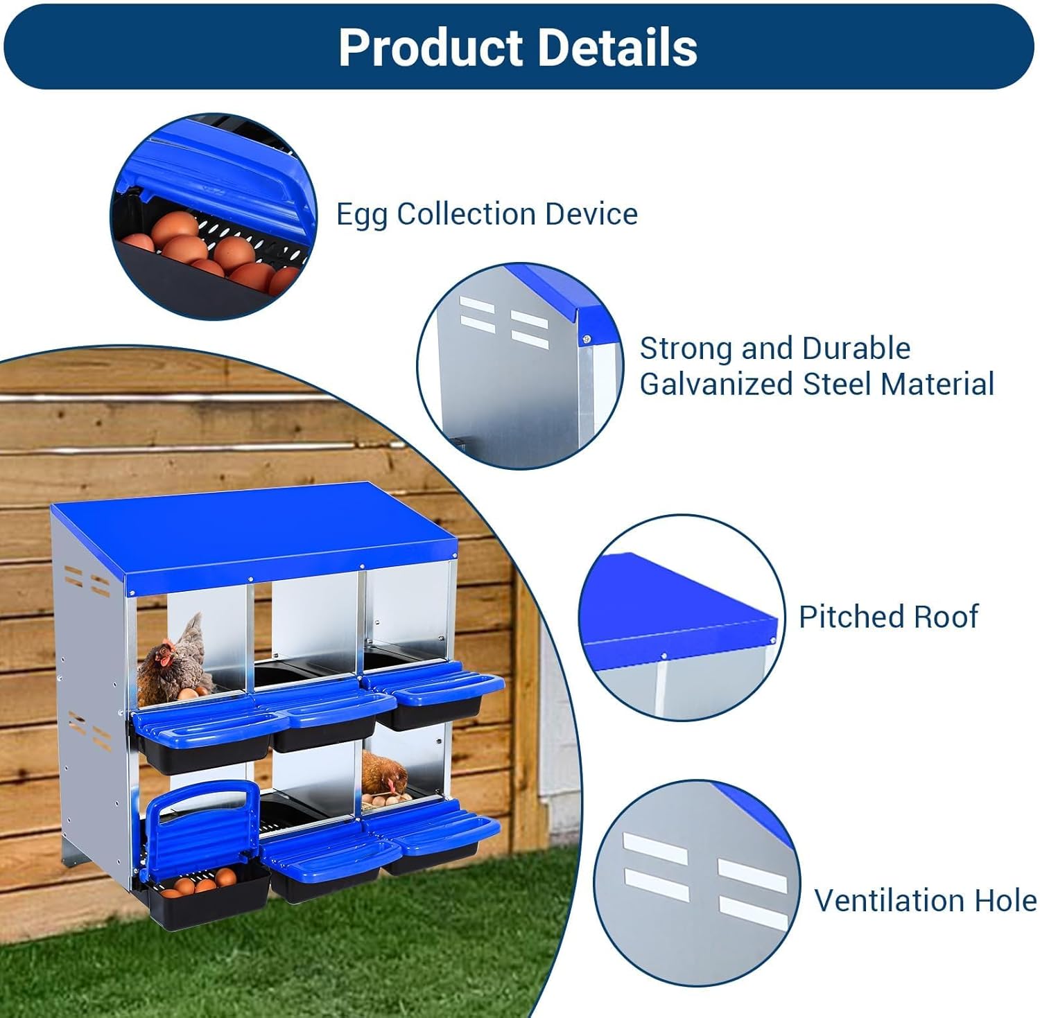 Qeetex WLS-PPG-33CXB3HX Chicken-Coops-Rabbit-Hutches - View #6