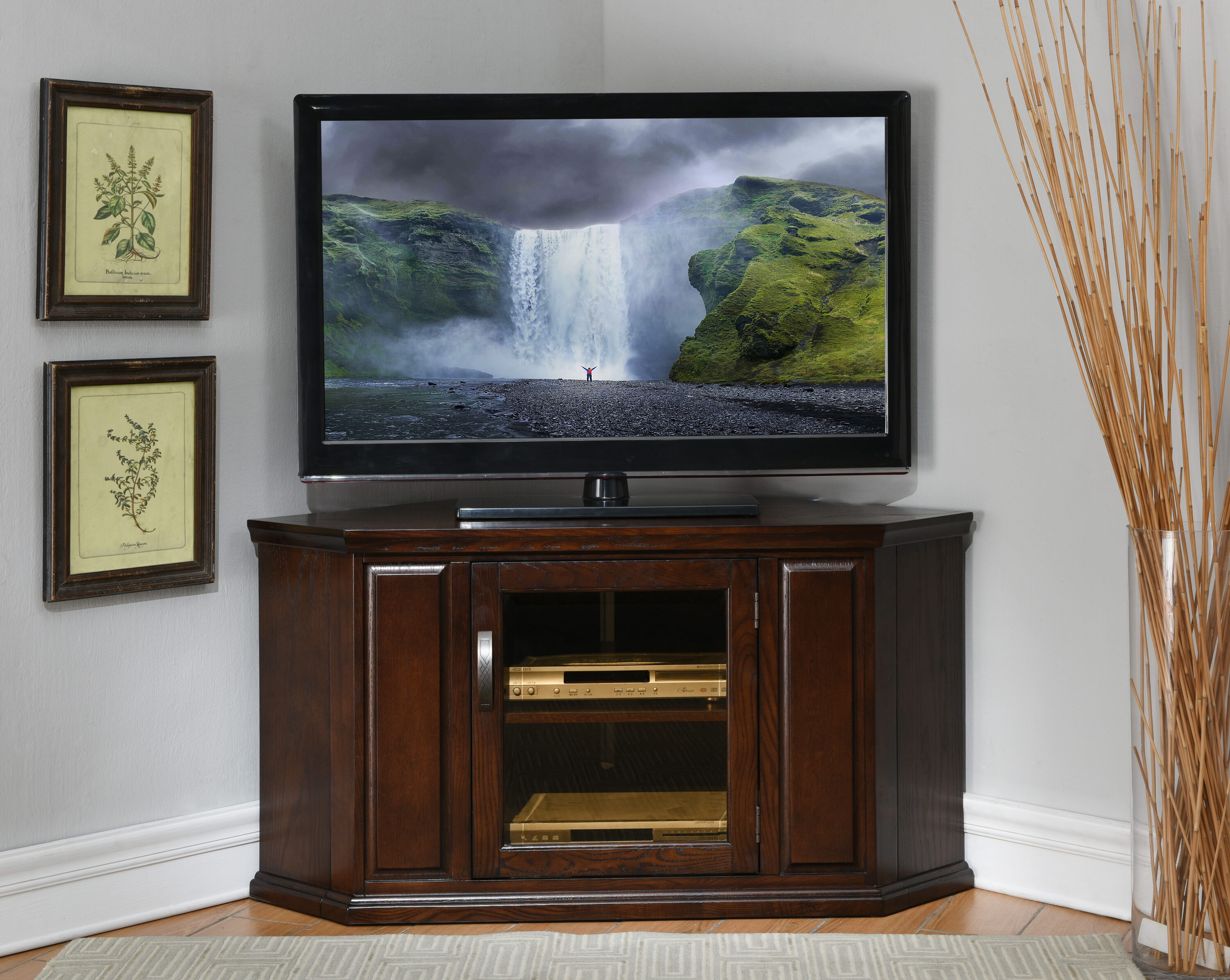 Pedestal - Hopper - TV-Stander - Black Oak