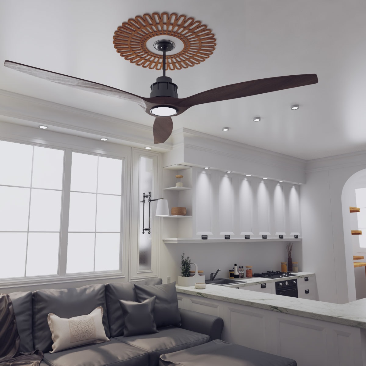 Ekena Millwork CMWP36X0375CRCH Ceiling-Medallions - View #8