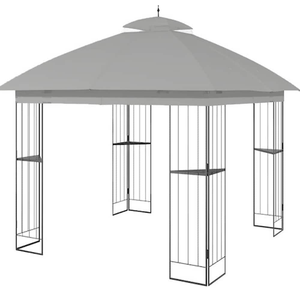 Garden Winds LCM1581SG-RS RipLock 350 Slate Gray Canopy replacement top
