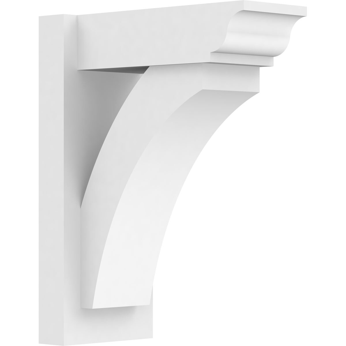Ekena Millwork OUTP07X14X18THR01 7-in W X 14-in D X 18-in H Thorton Architectural Grade PVC Outlooker with Traditional Ends